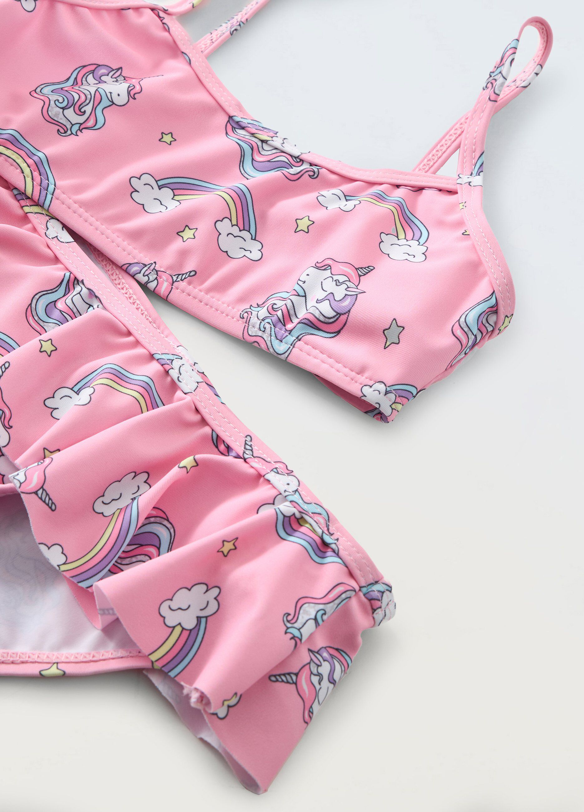 Bikini con stampa unicorno bambina_1