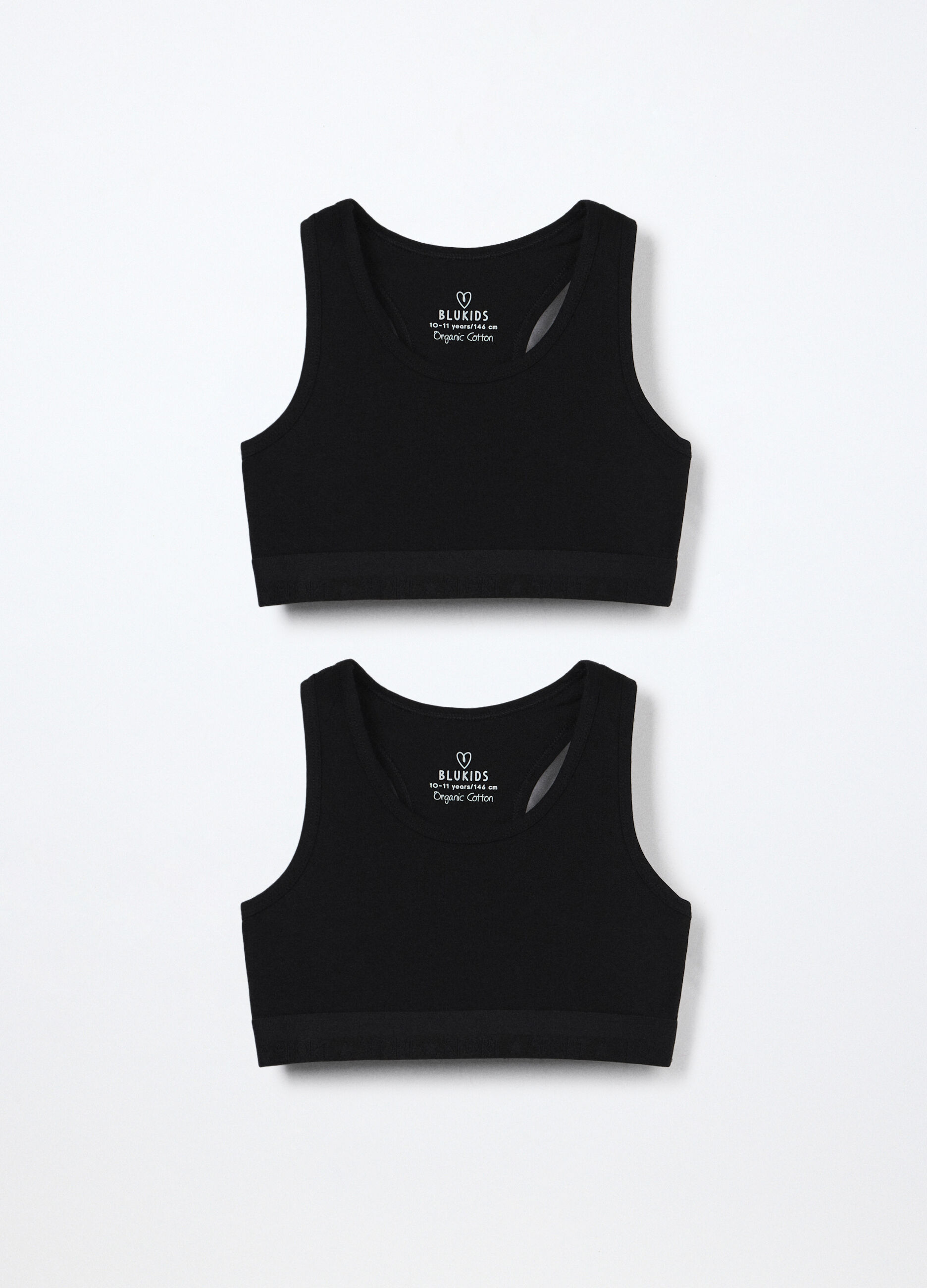 Pack 2 top in jersey di cotone stretch ragazza_0