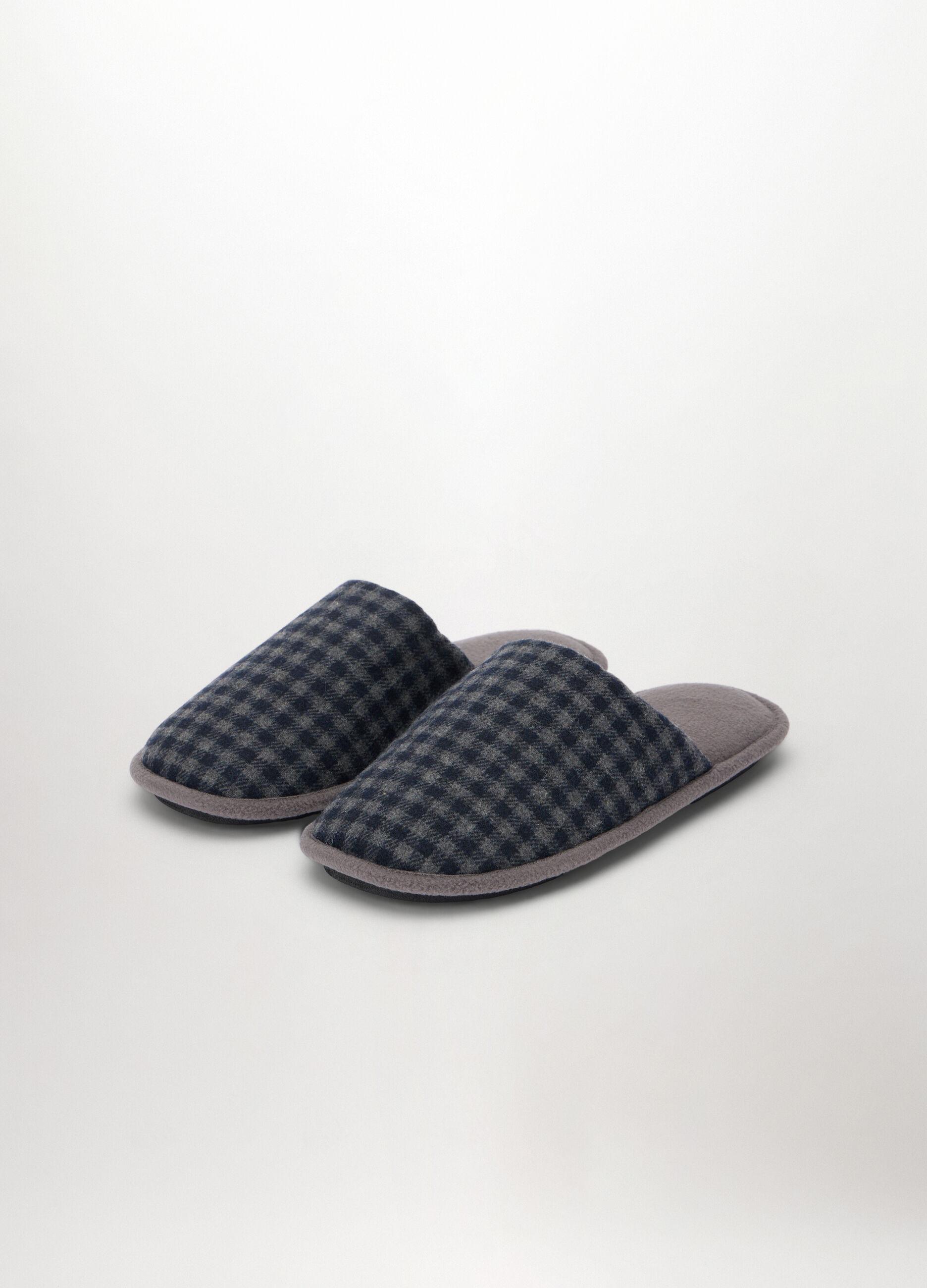 Pantofole con motivo a quadretti uomo_1