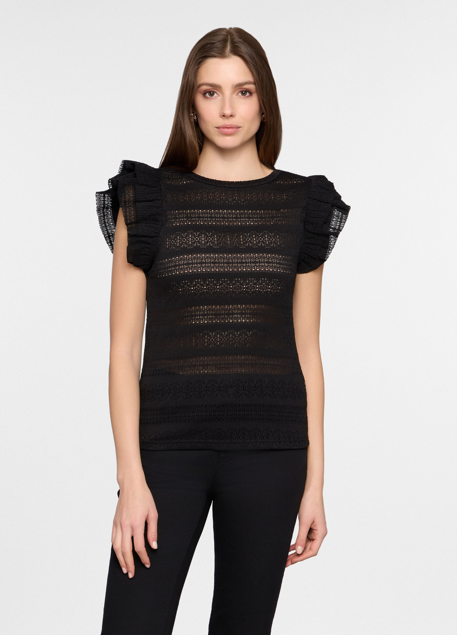 Canotta girocollo stretch donna_0