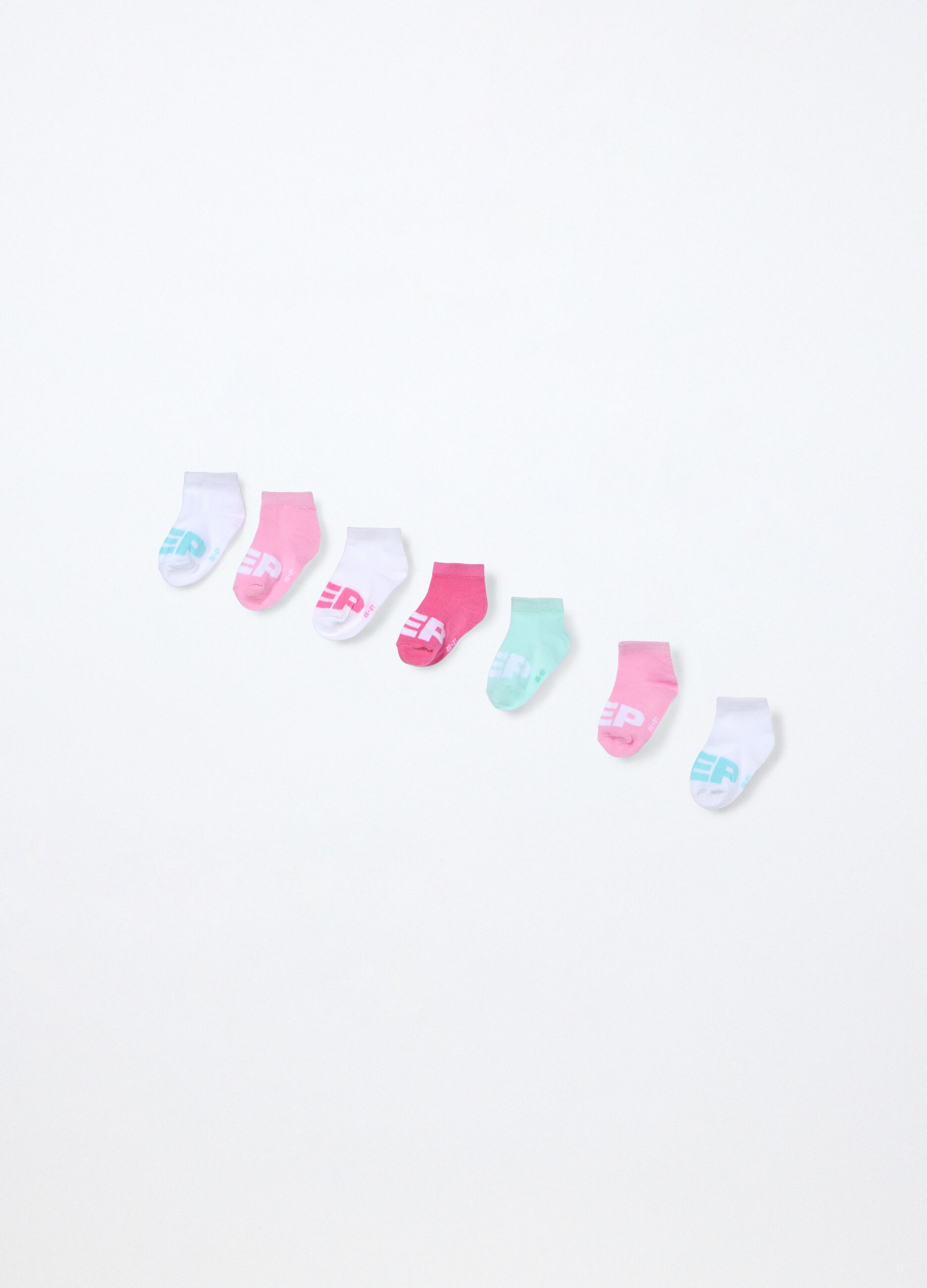 Pack 7 calze corte misto cotone bambina_1