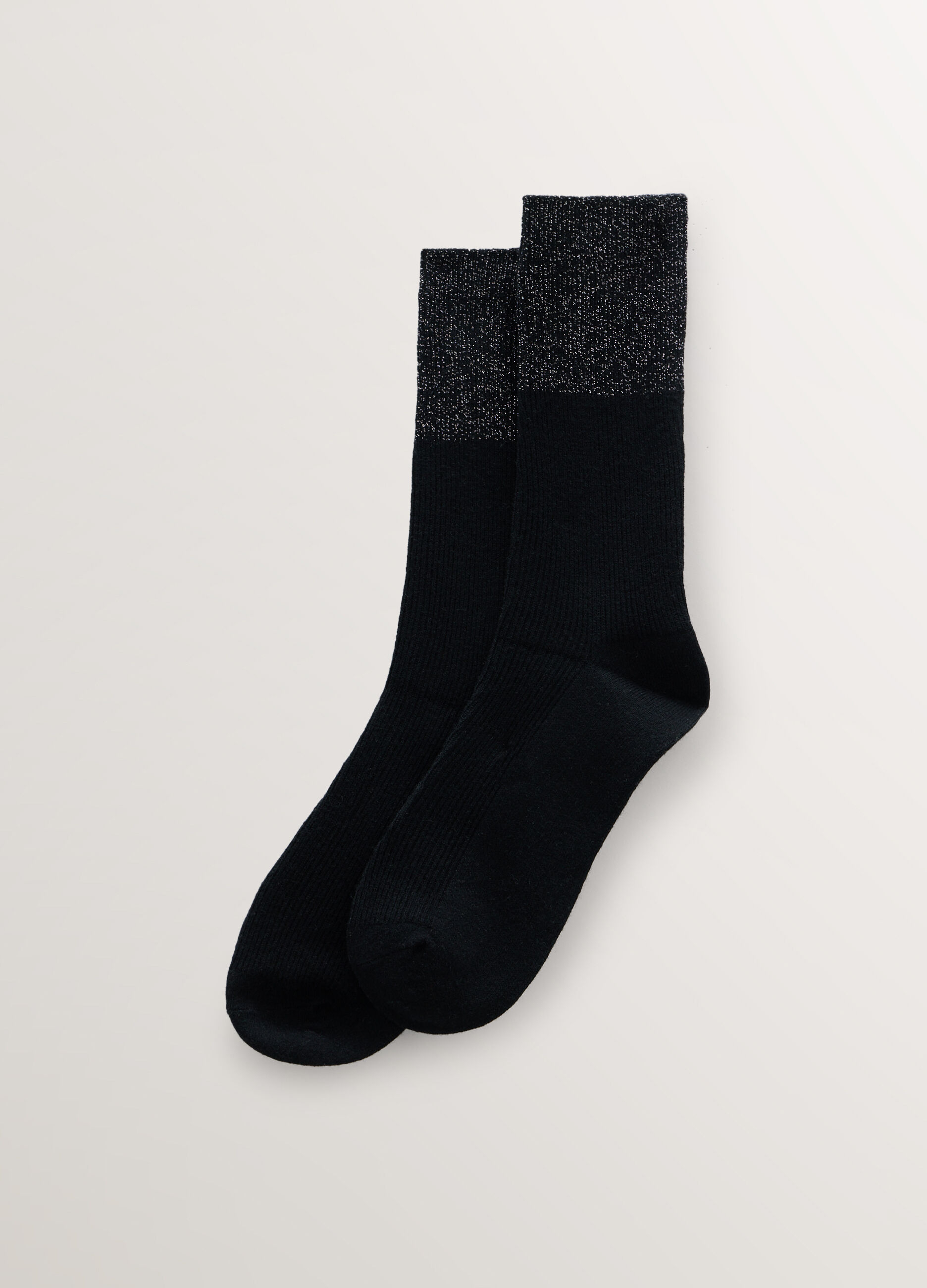 Calze midi misto lana con filo lurex donna_0