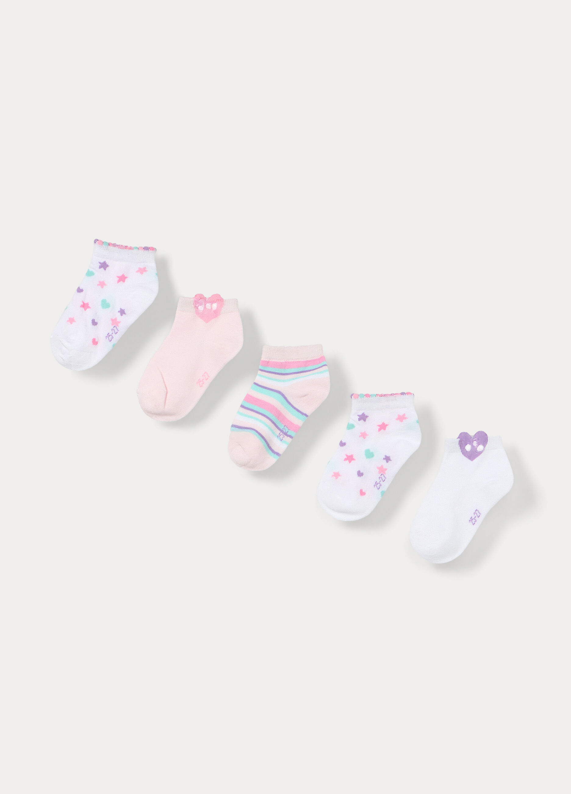 Pack 5 calze corte in misto cotone stretch_1