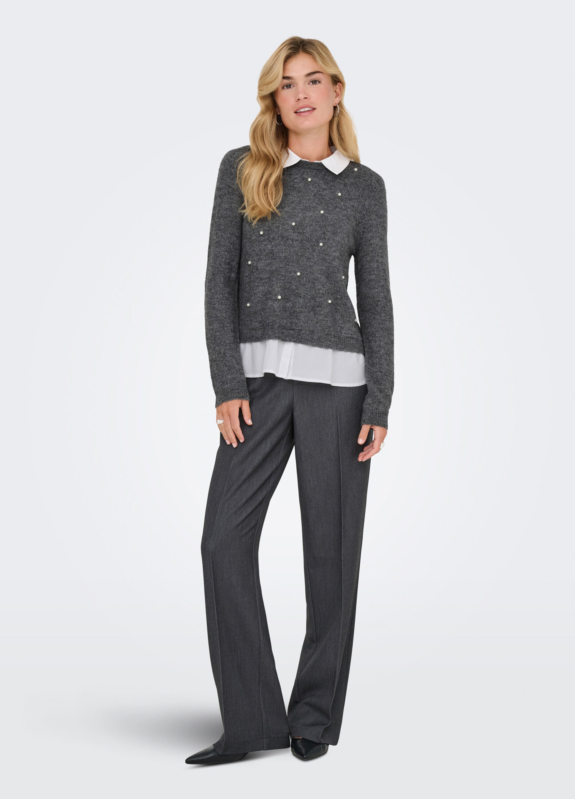 Tricot con inserto camicia donna_2