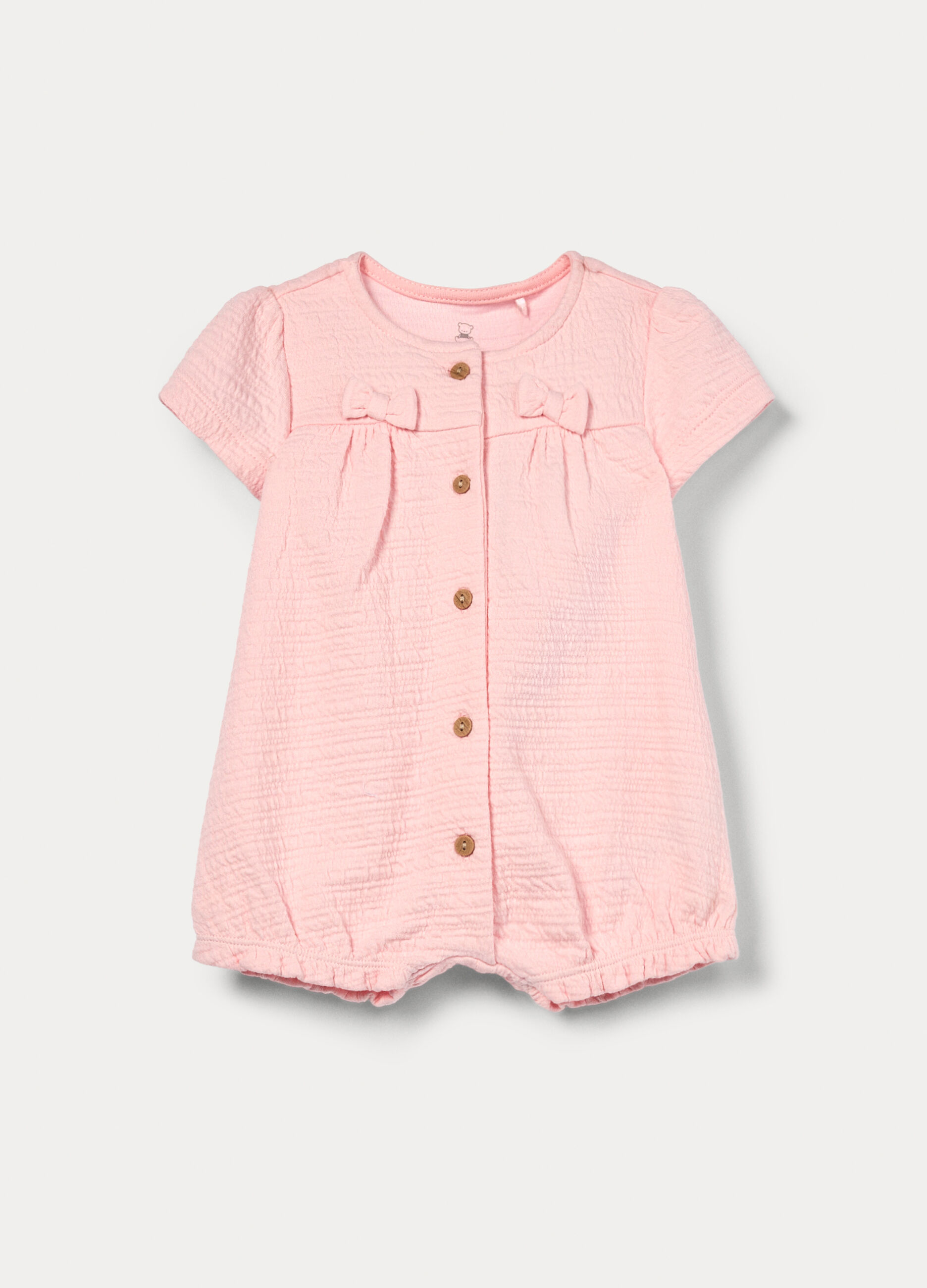 Tutina in punto Milano misto cotone neonata_0