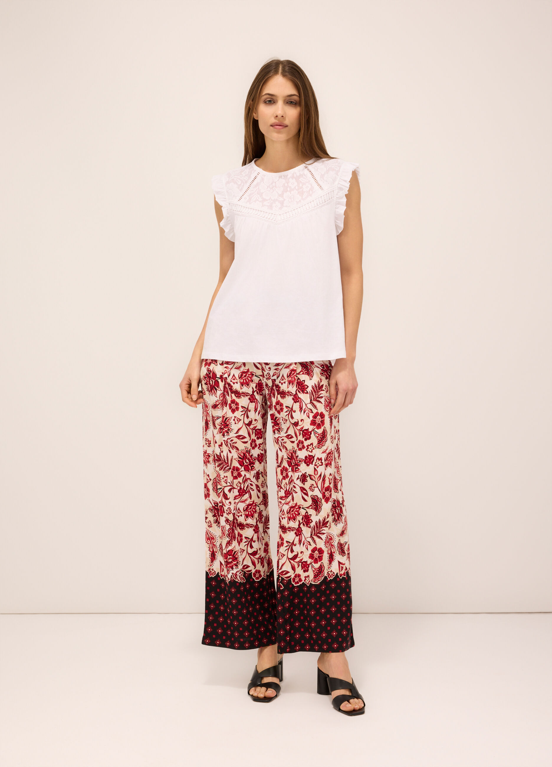 Pantaloni in pura viscosa donna_0