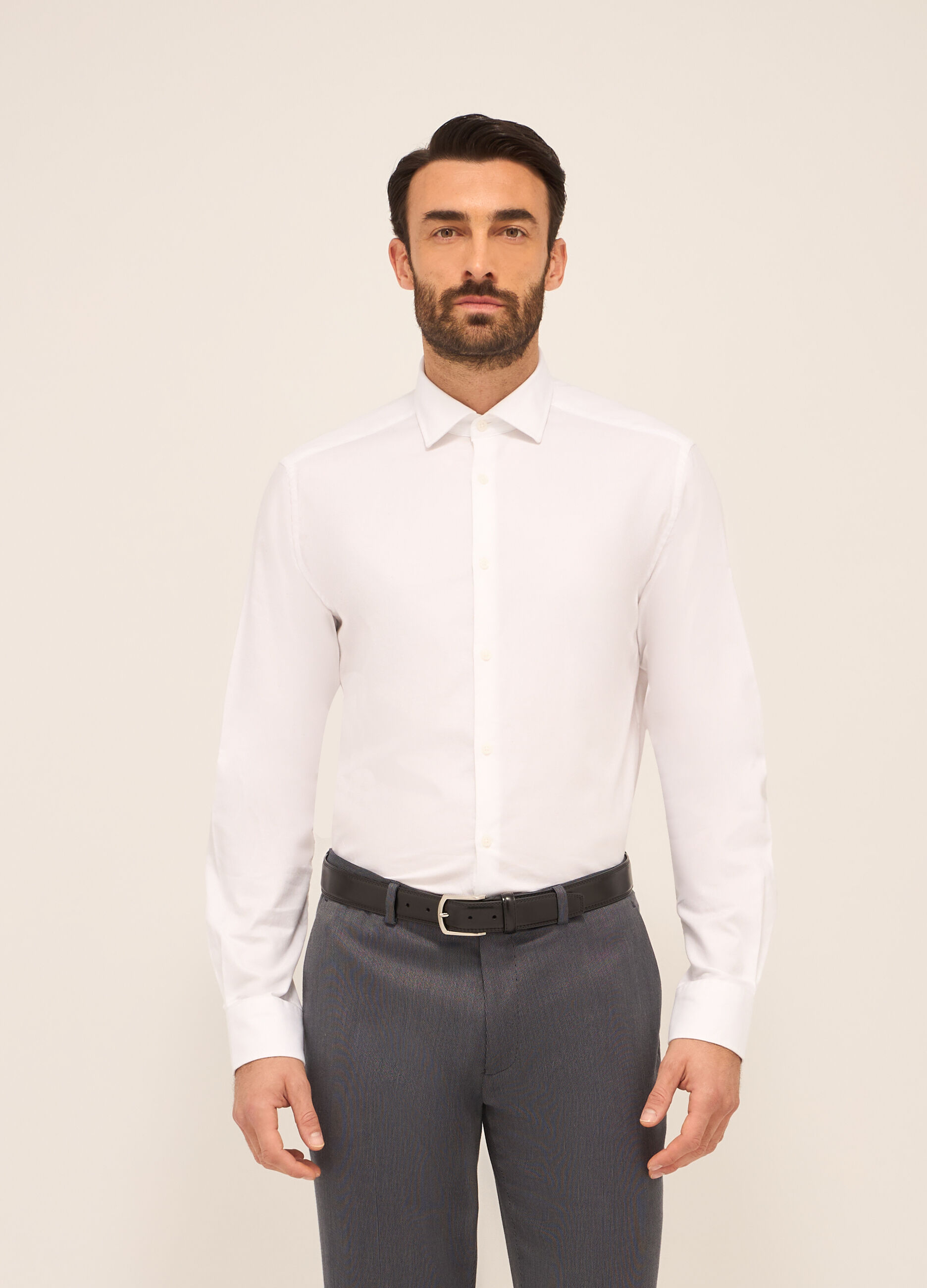 Camicia regular fit in puro cotone uomo_0
