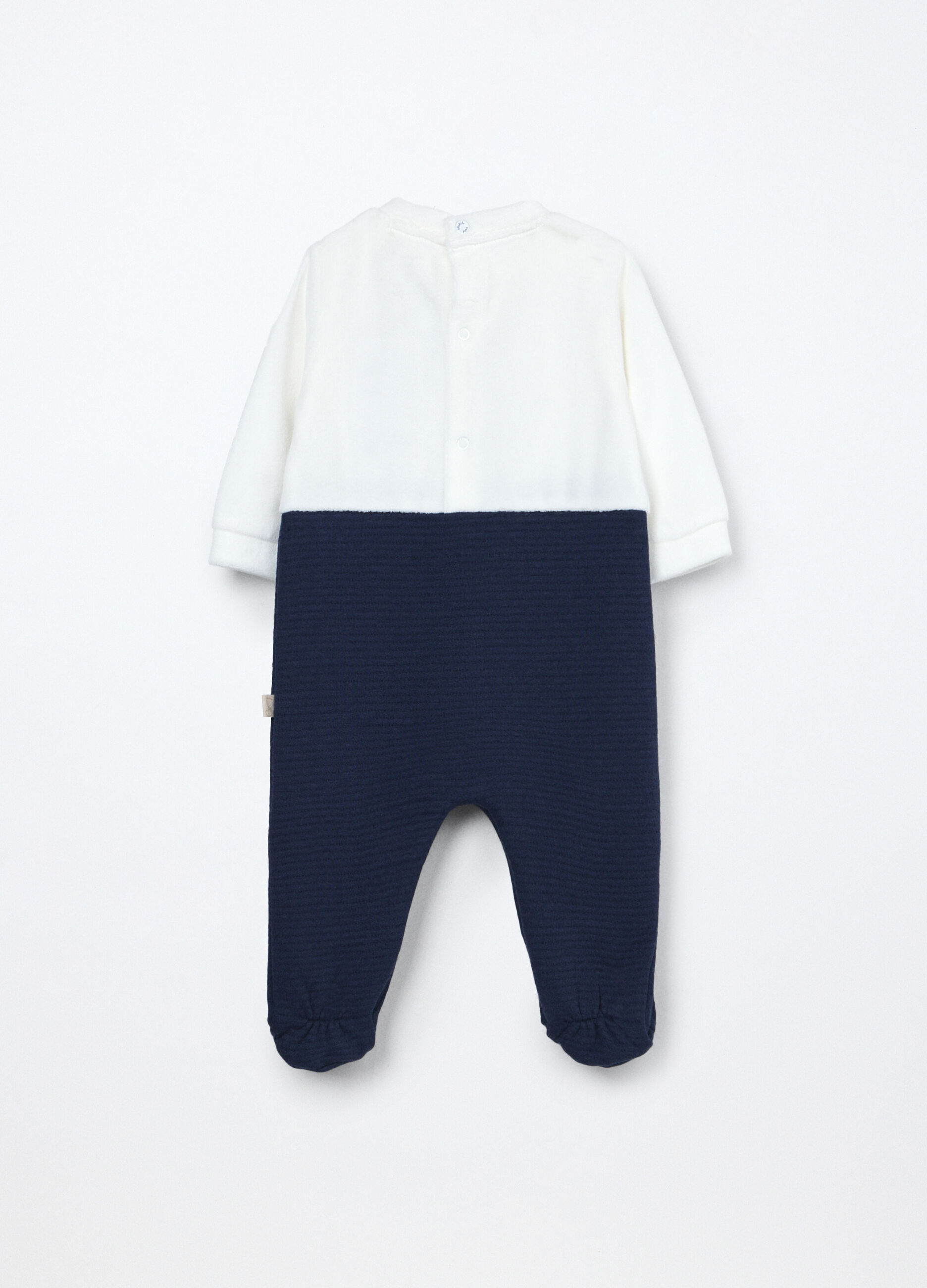 Tutina in misto cotone velour neonato_1