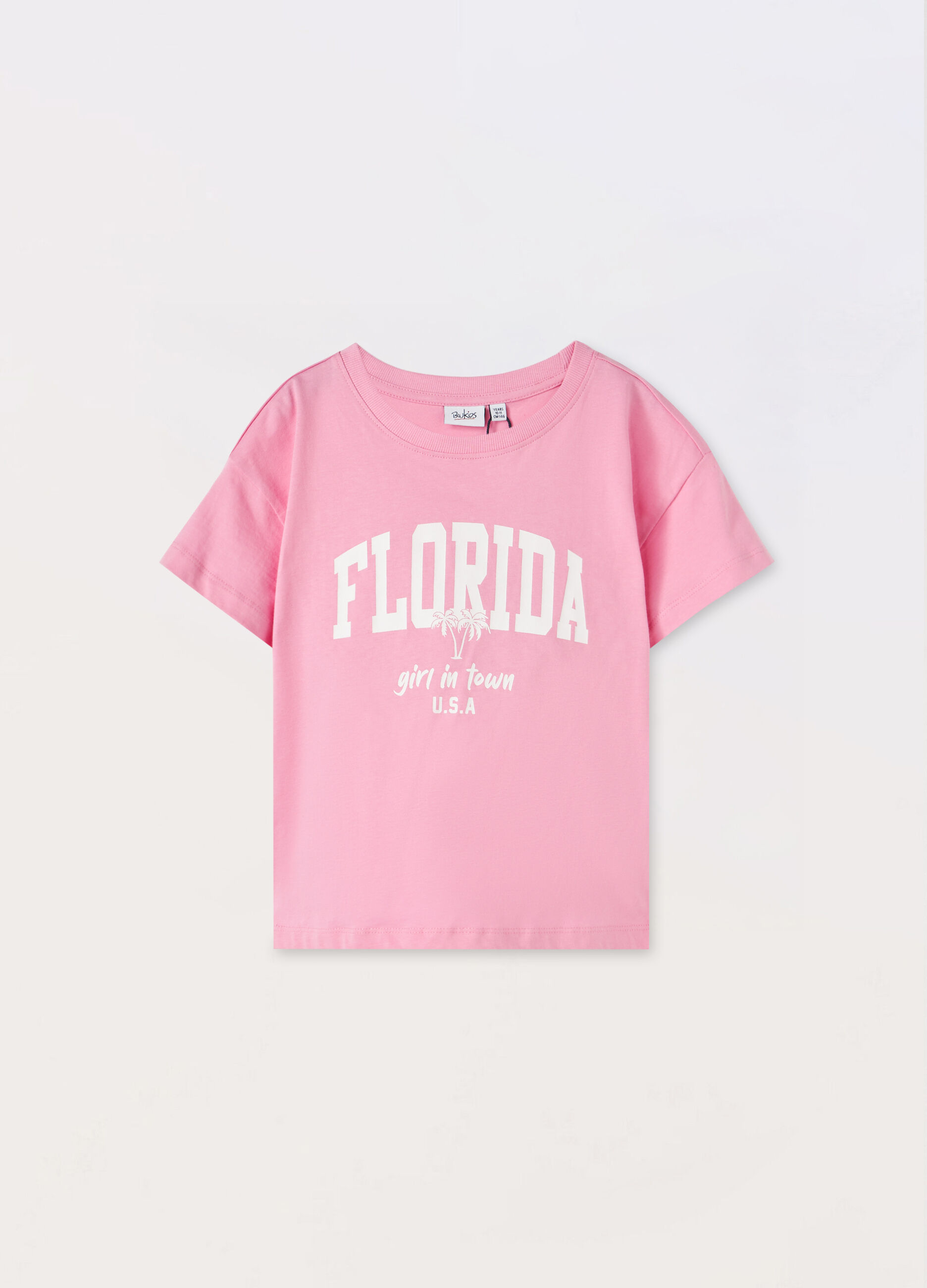 T-shirt in jersey di puro cotone ragazza_0