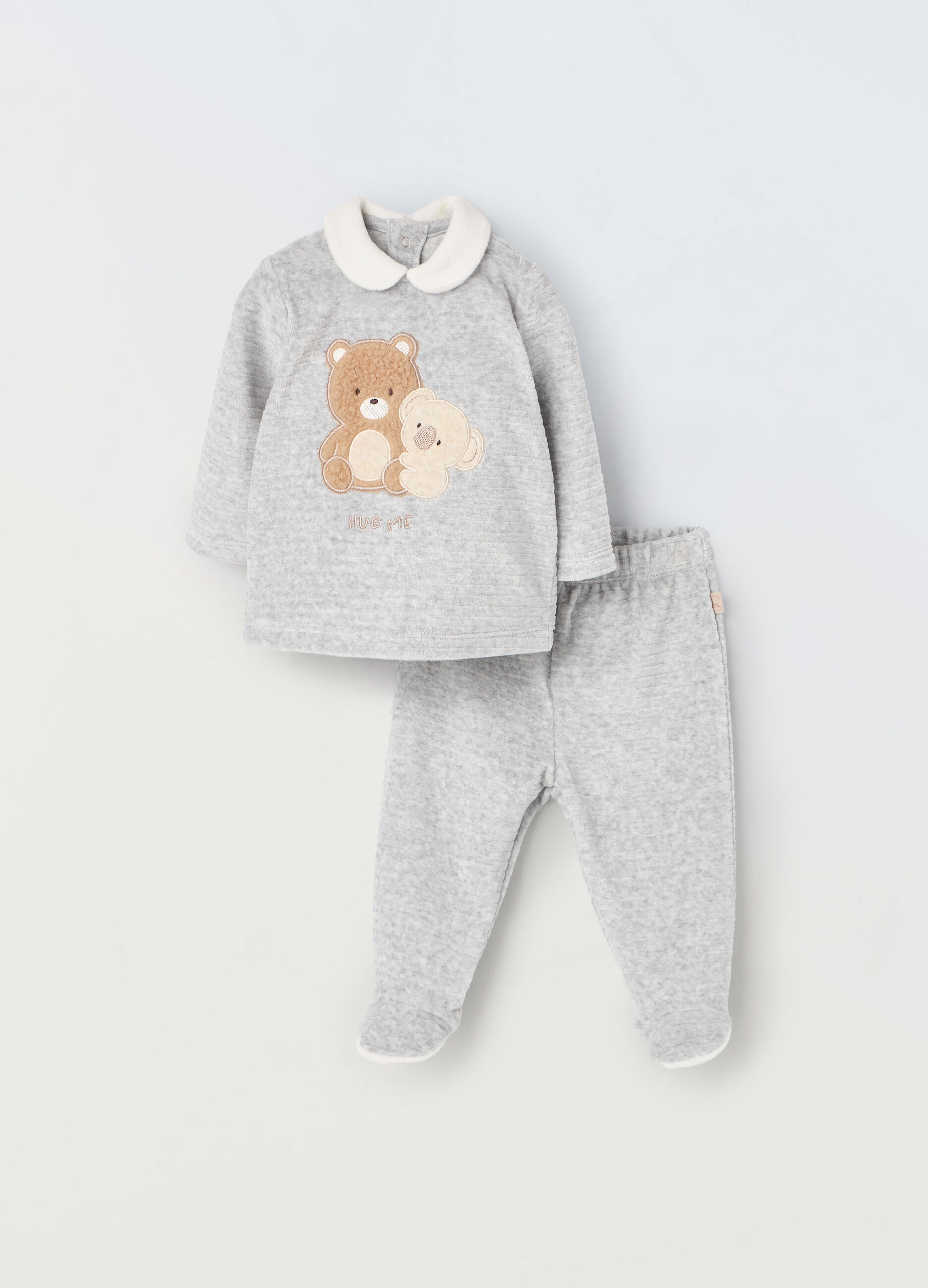 Set in ciniglia di misto cotone neonato_0