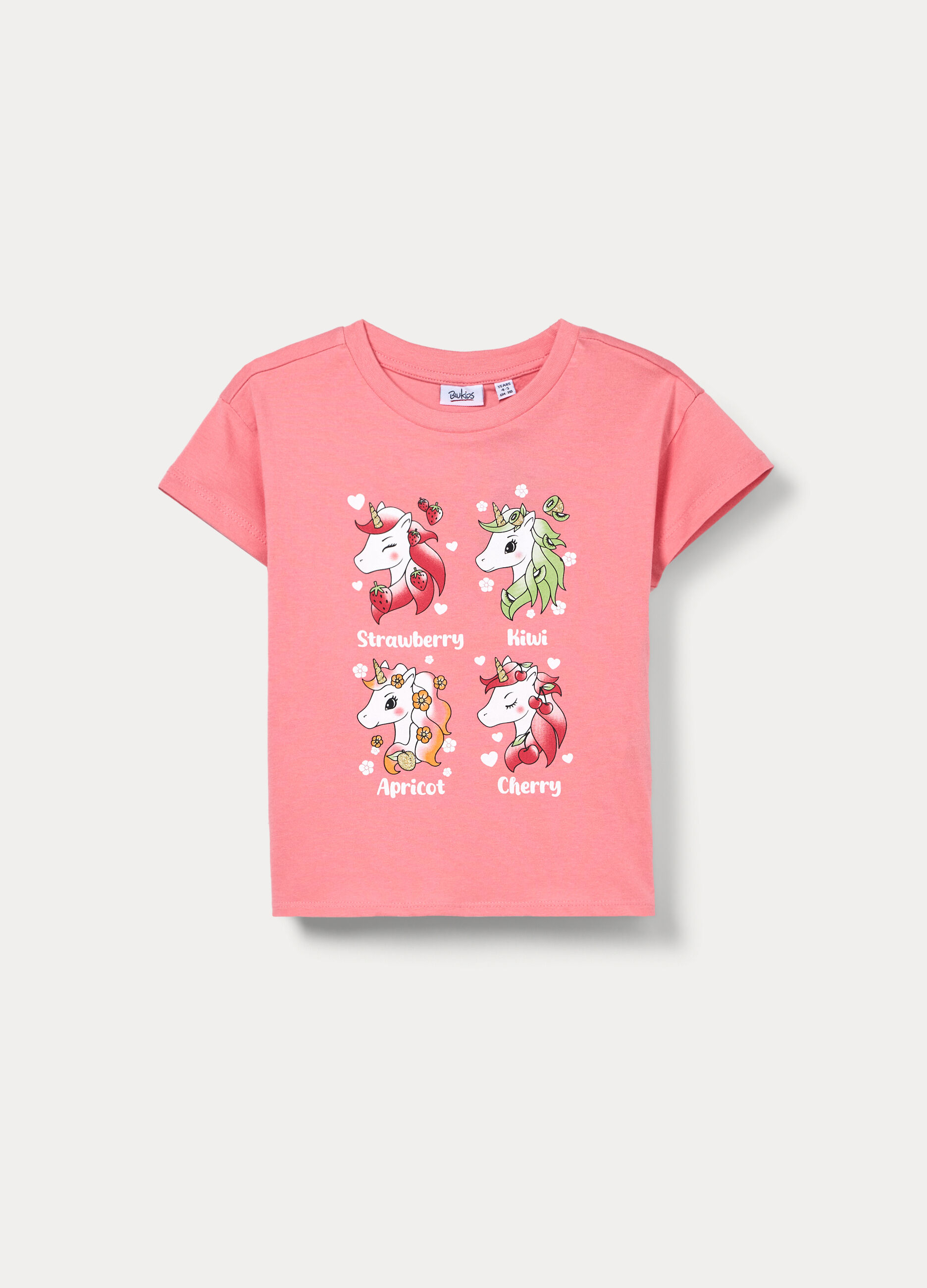 T-shirt in jersey di puro cotone bambina_0