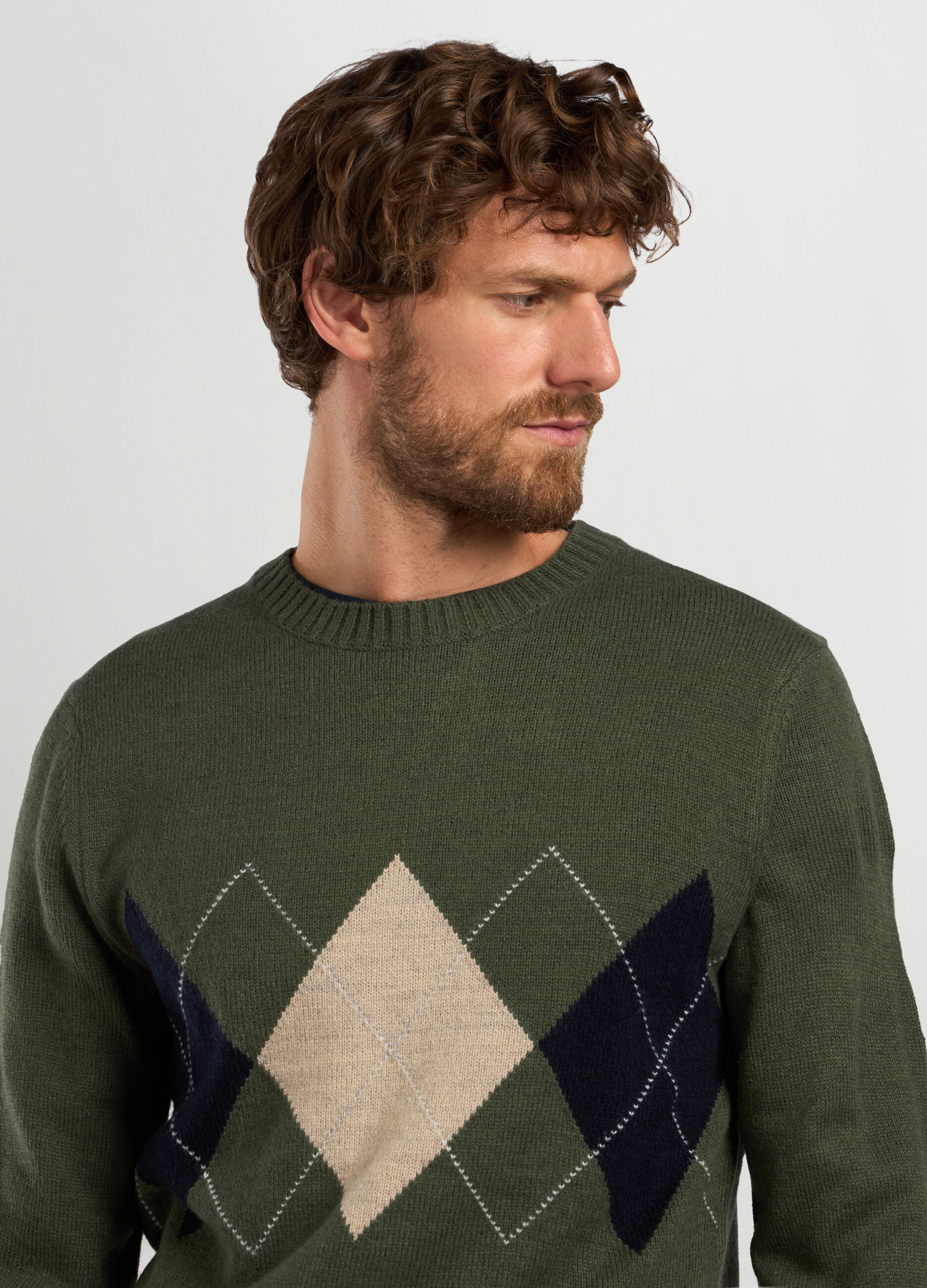 Maglione girocollo maglia rasata uomo_2