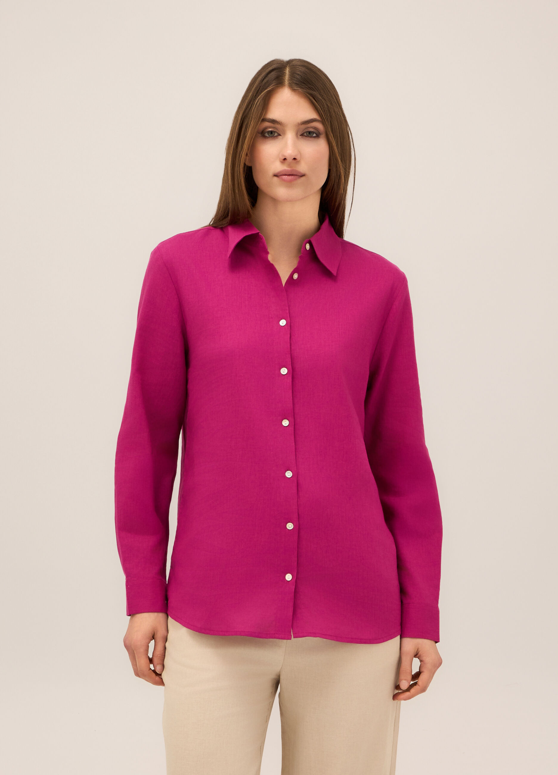 Camicia misto lino donna_0