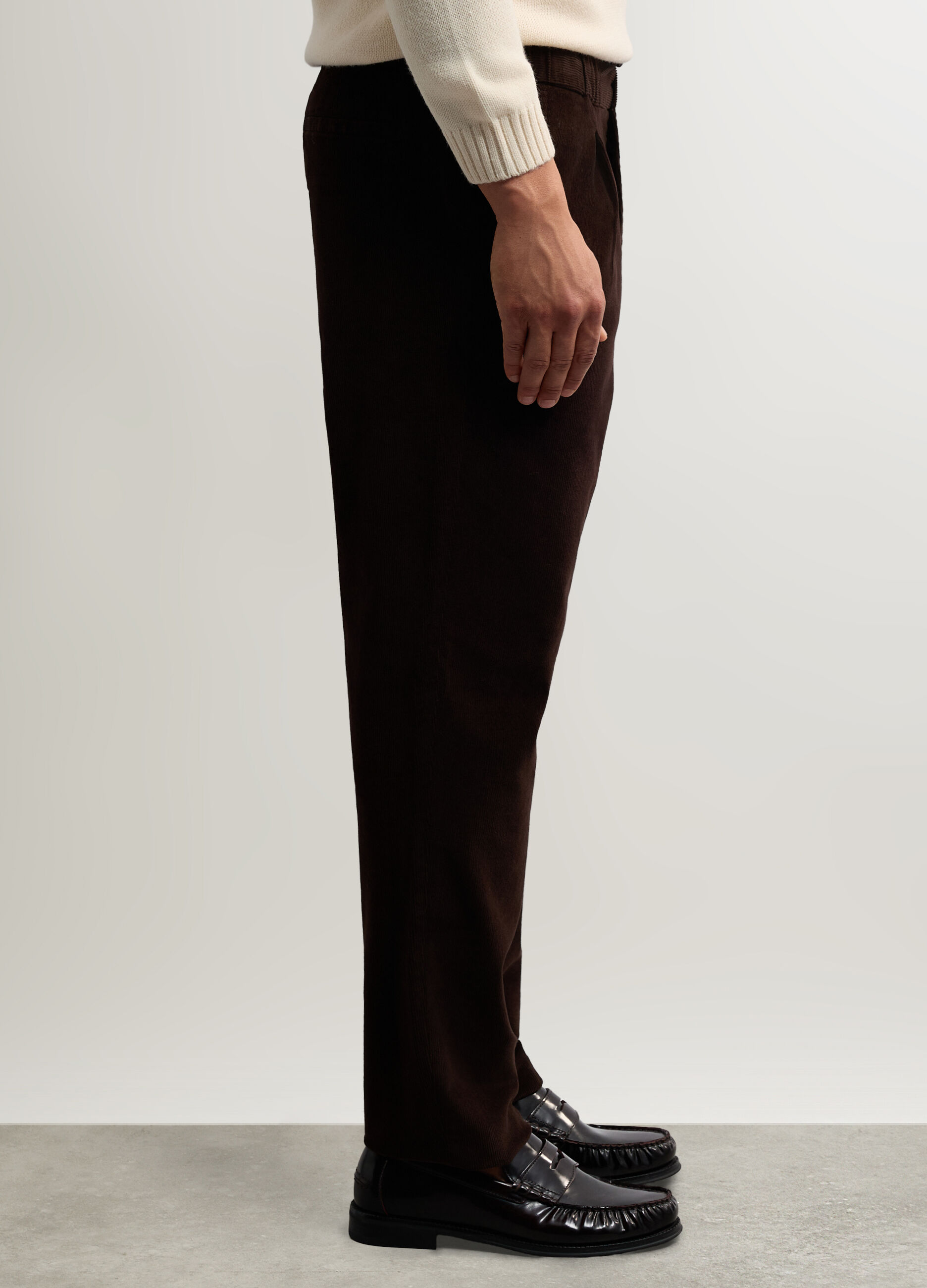 Pantalone chino in velluto a coste di cotone uomo_1