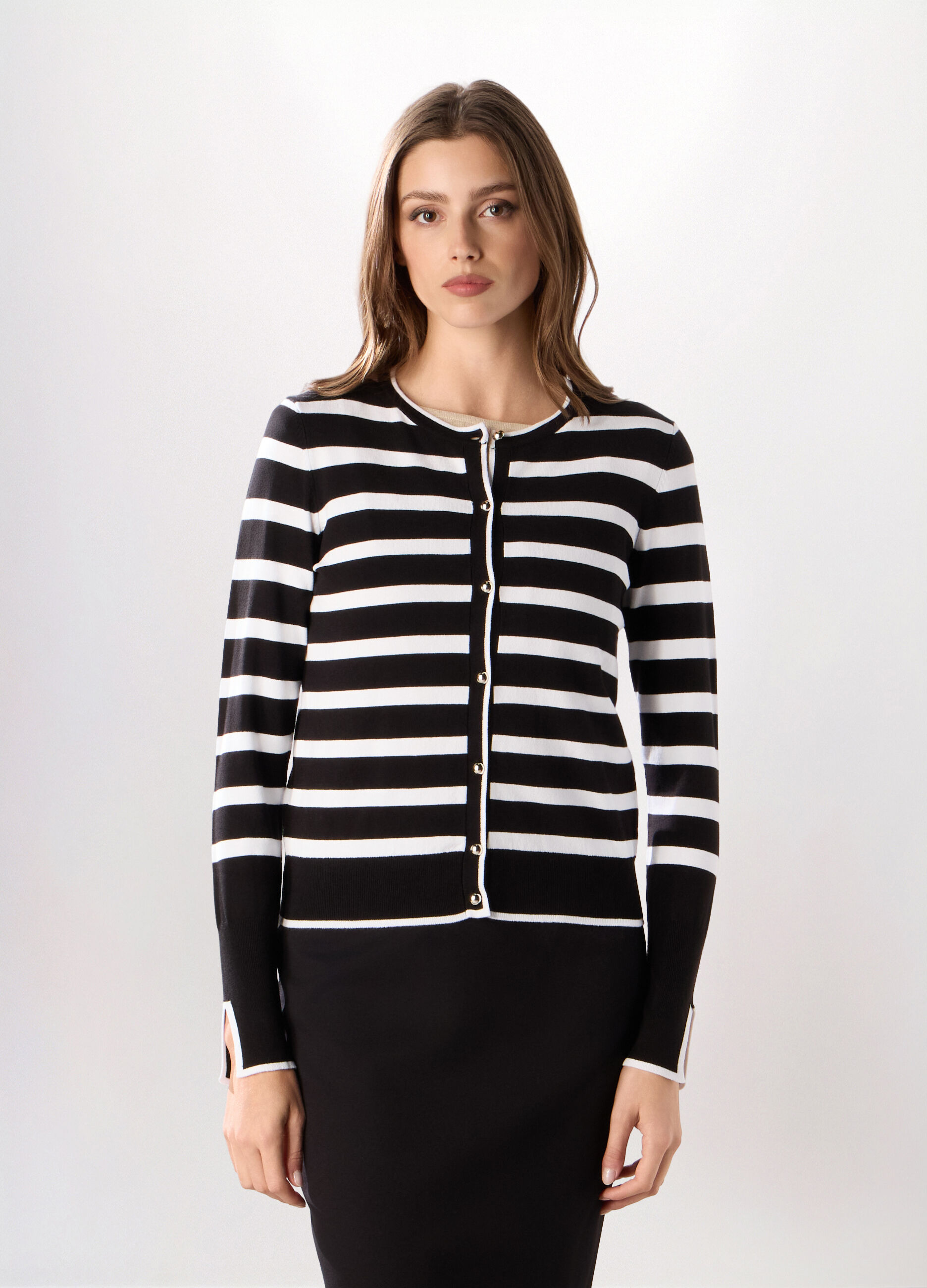 Cardigan tricot misto viscosa donna_0