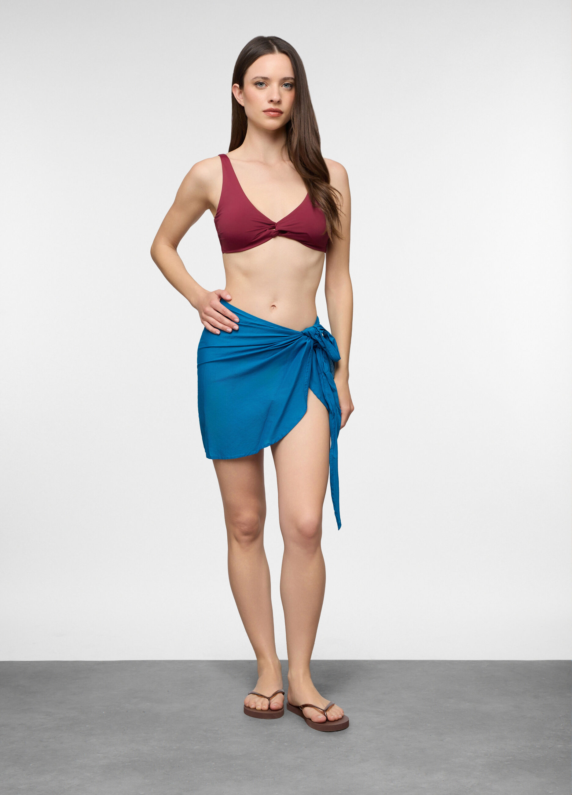 Costume bikini top Halter fitted donna_0