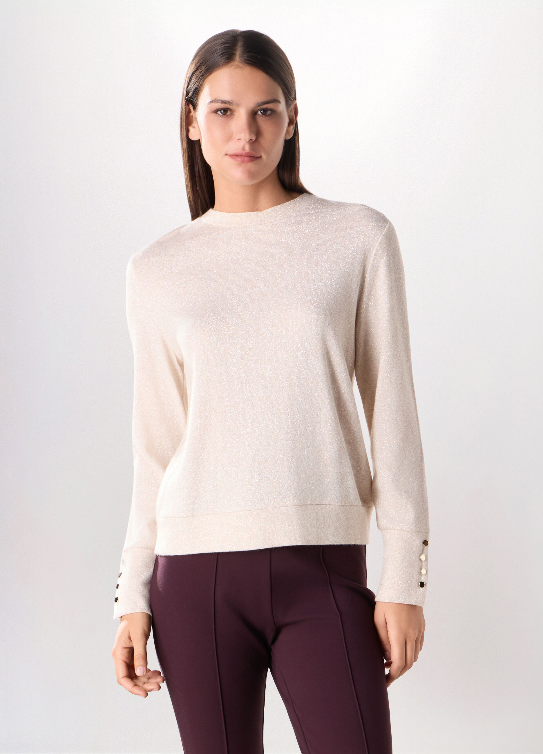 Girocollo tricot misto viscosa donna_0