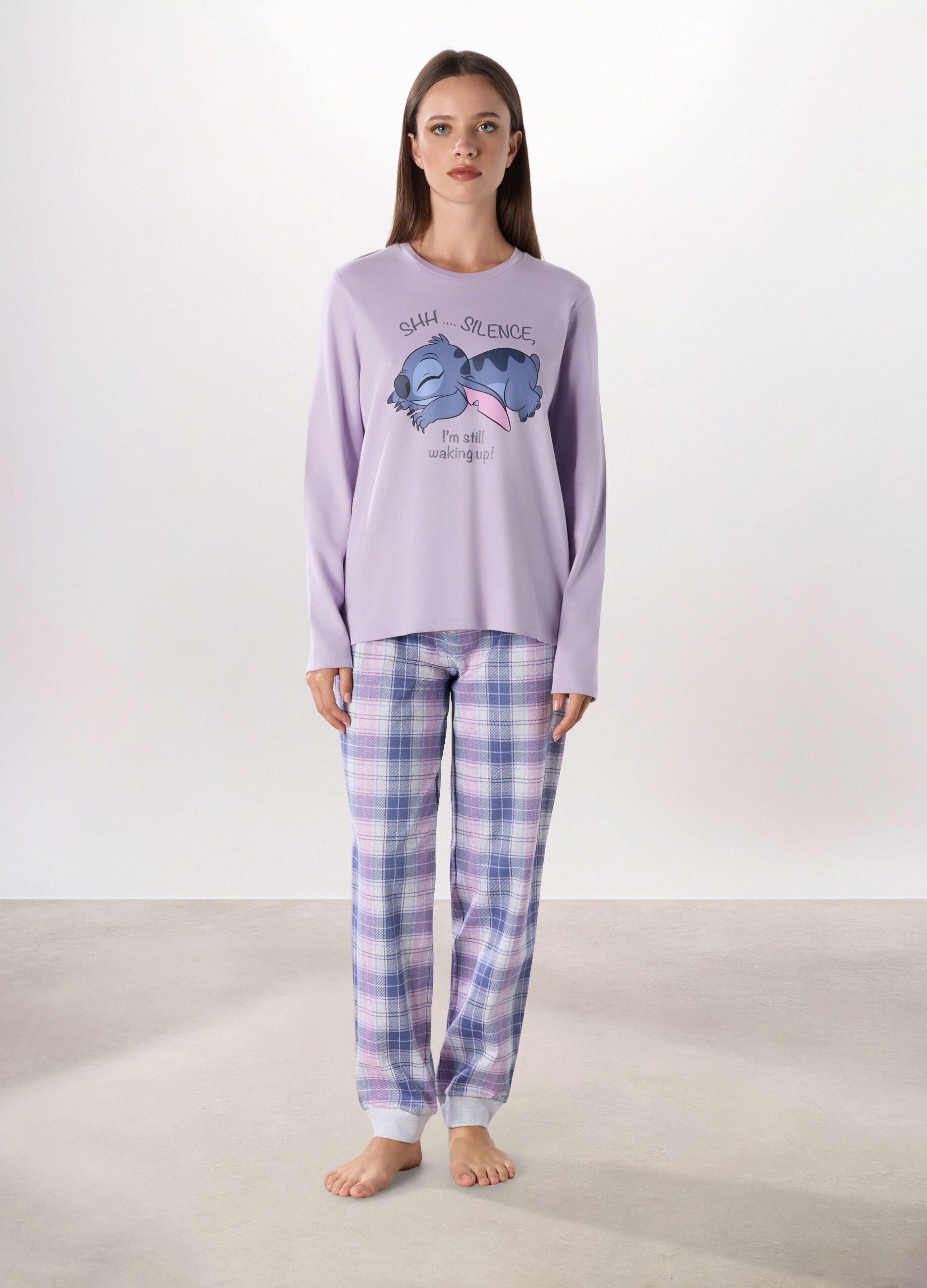 Set pigiama lungo in cotone donna_0