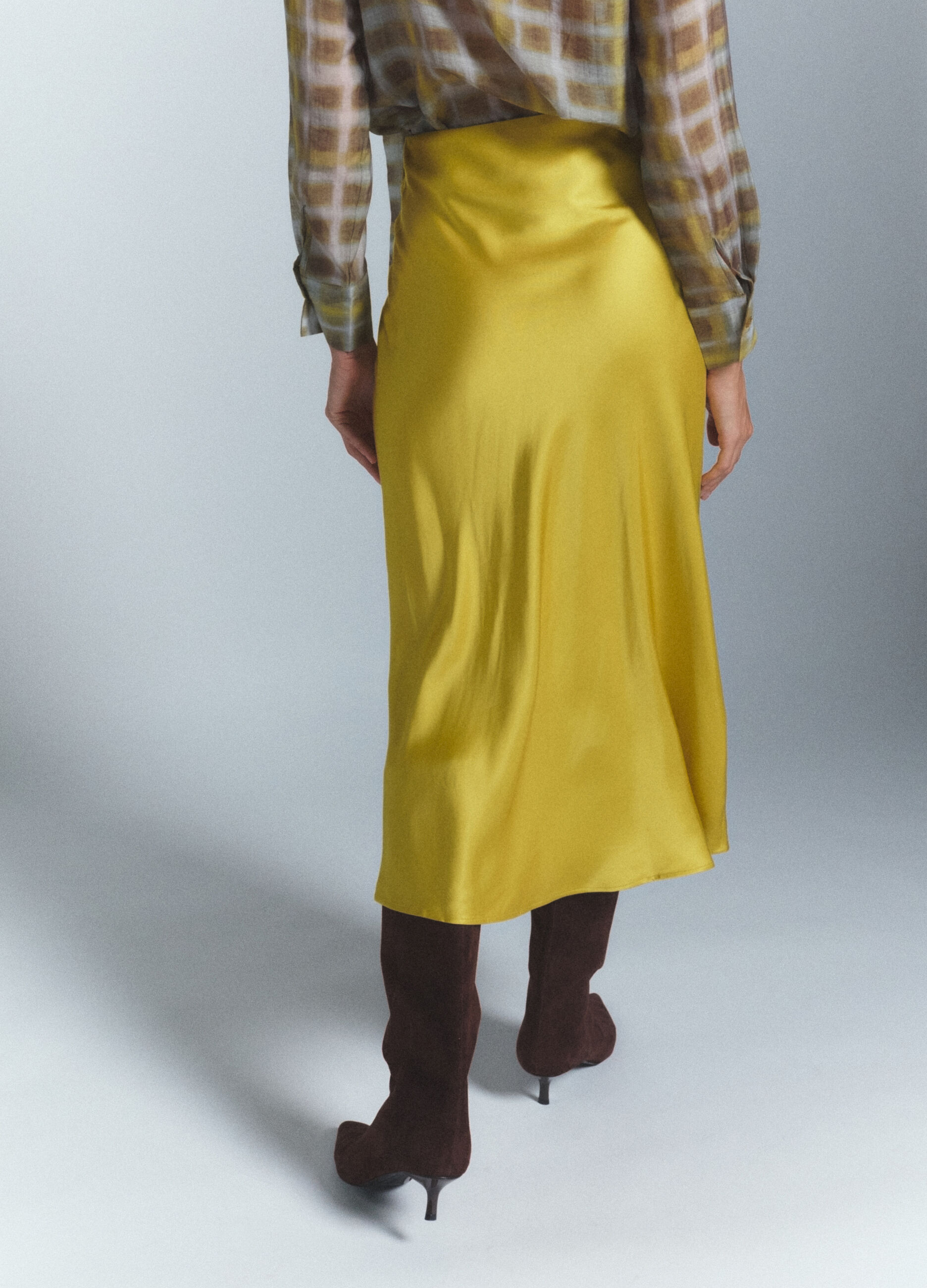 Gonna lunga in raso di pura viscosa donna_2