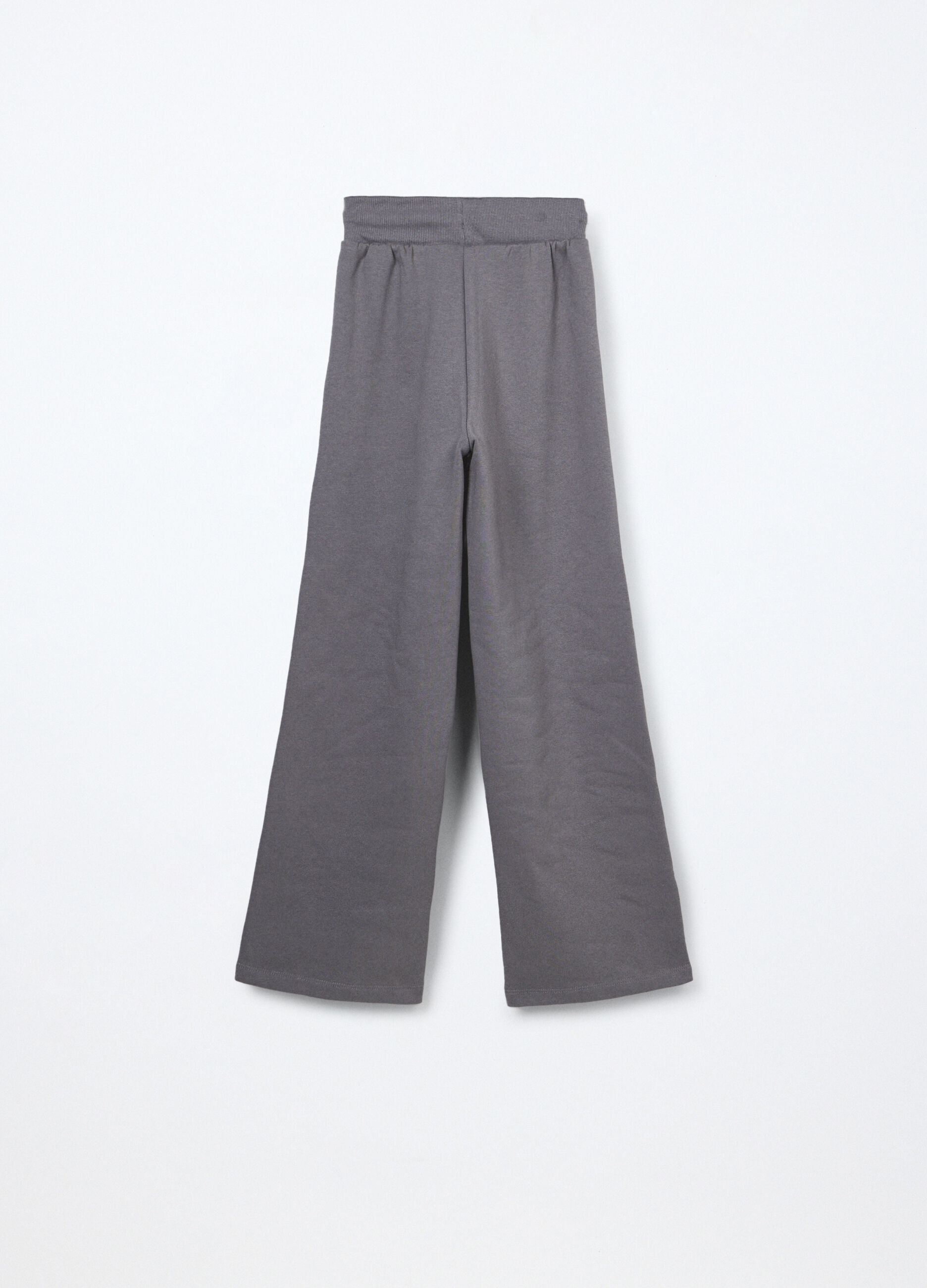Jogger wide leg misto cotone ragazza_1