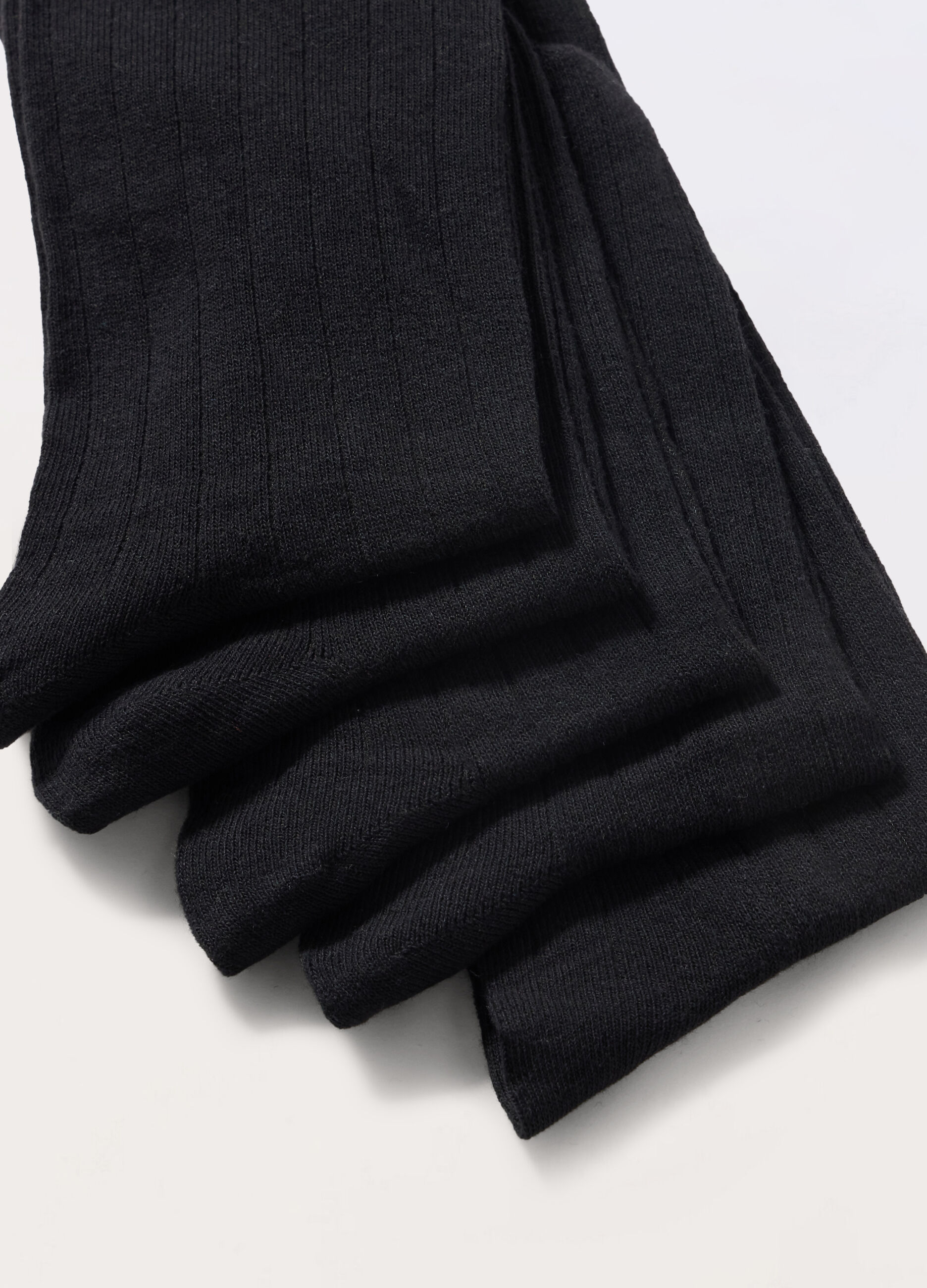 5 pack calze lunghe in misto cotone a coste uomo_1