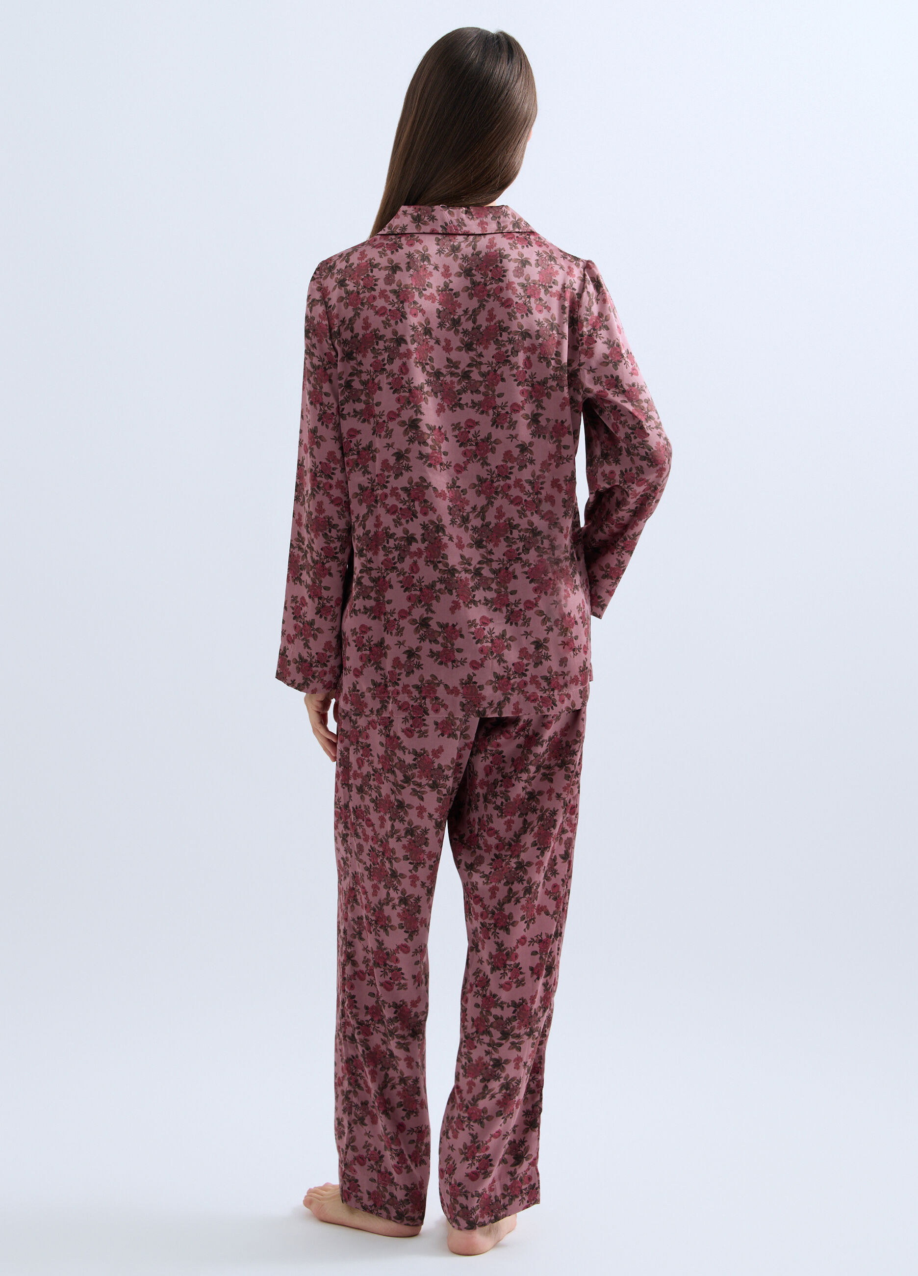 Set pigiama lungo in raso donna_1