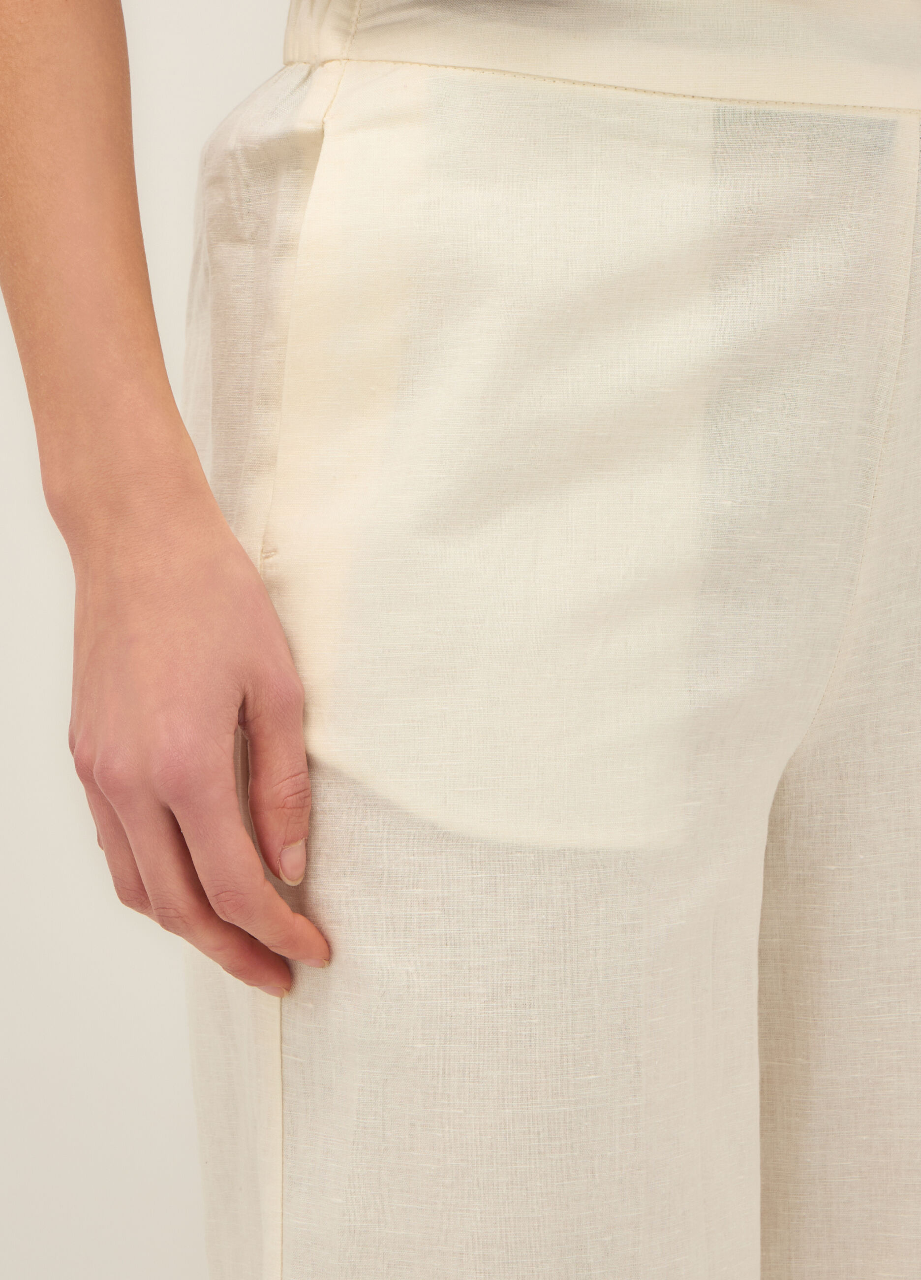 Pantaloni palazzo misto lino donna_2