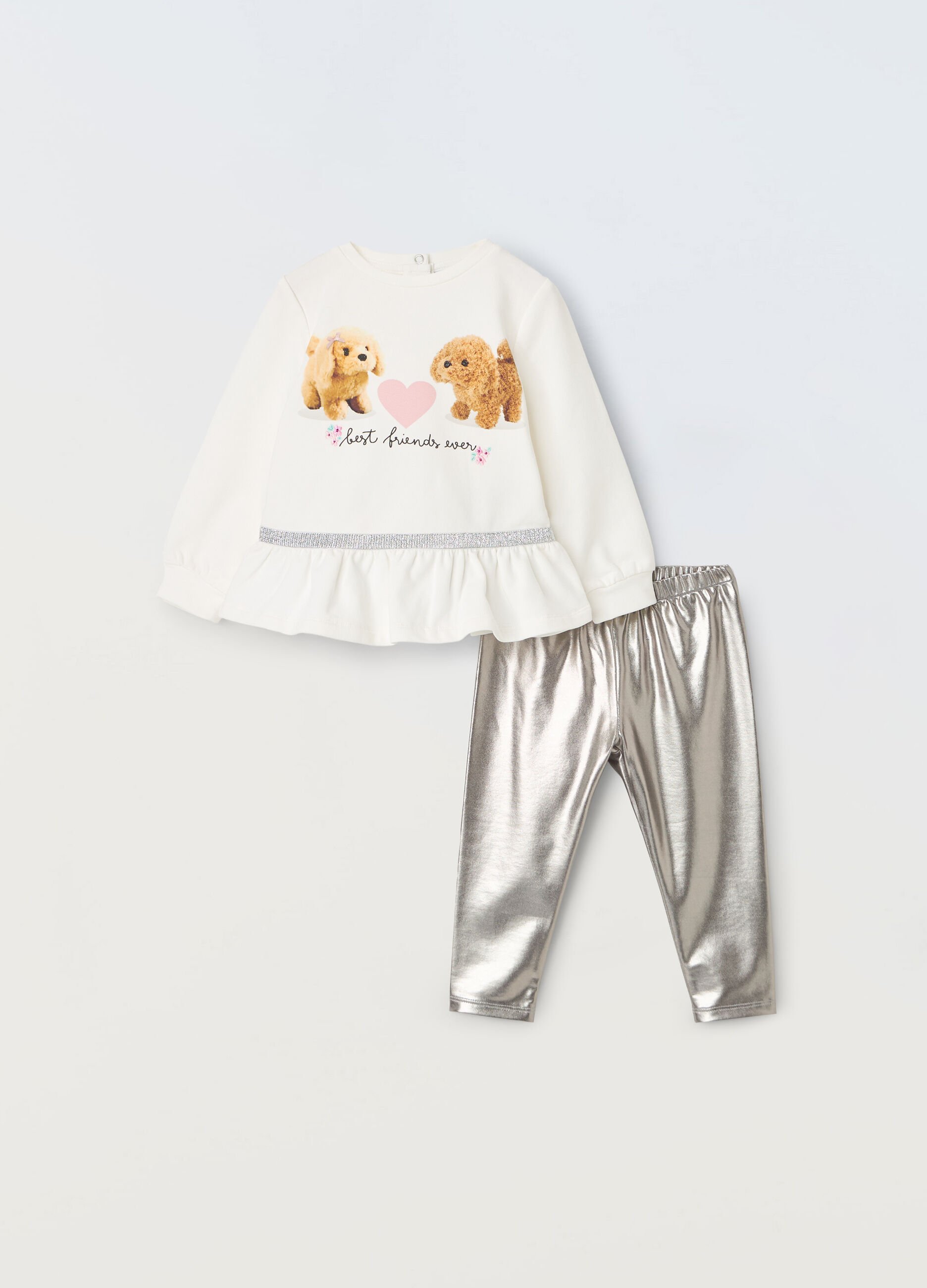 Jogging set in french terry stretch neonata_0