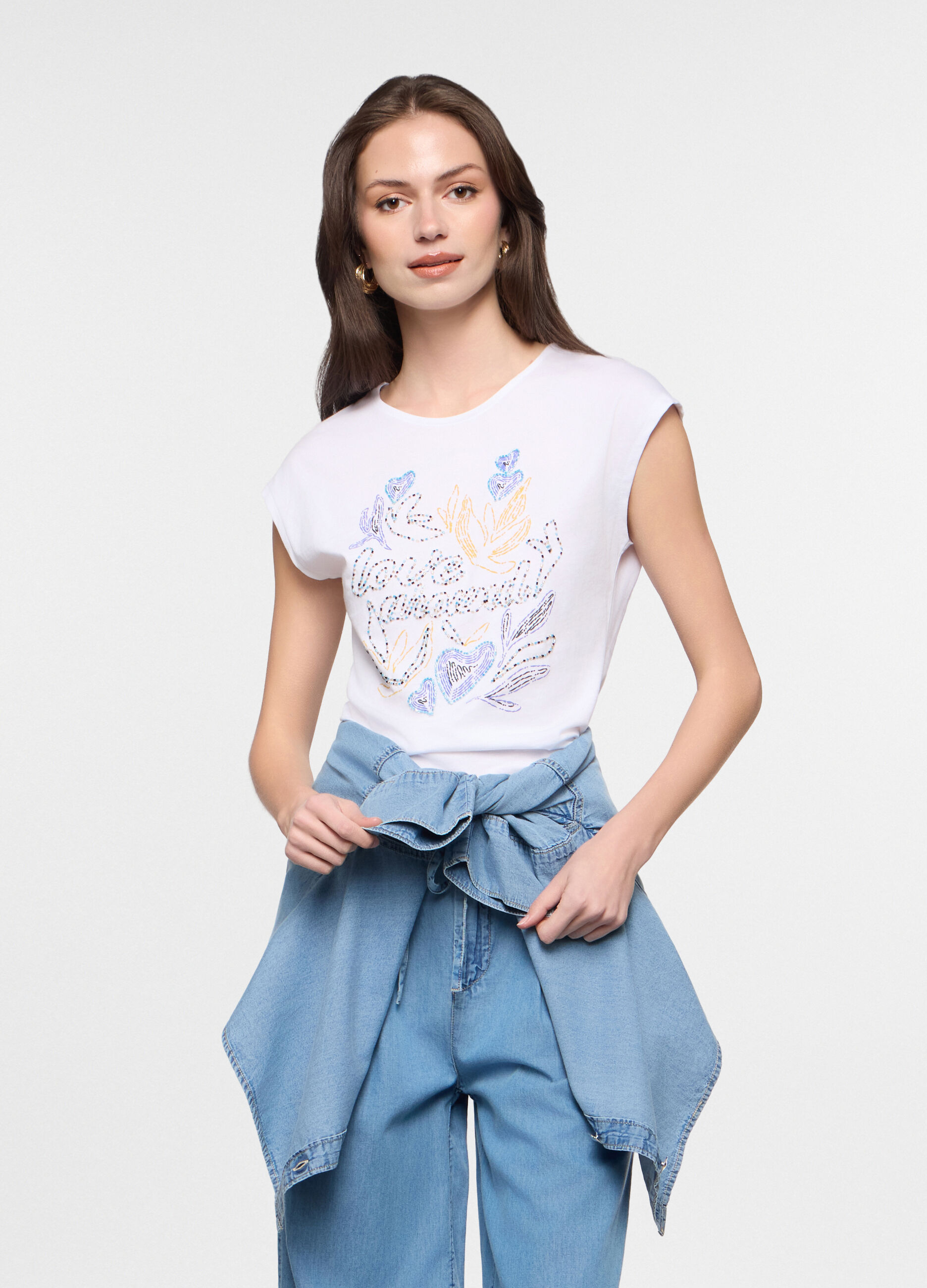 T-shirt girocollo donna_0