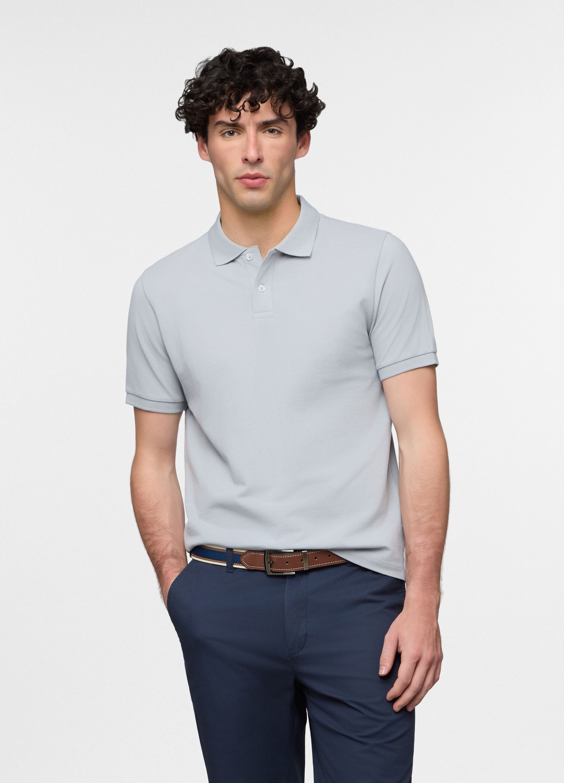 Polo in piquet di cotone uomo_0