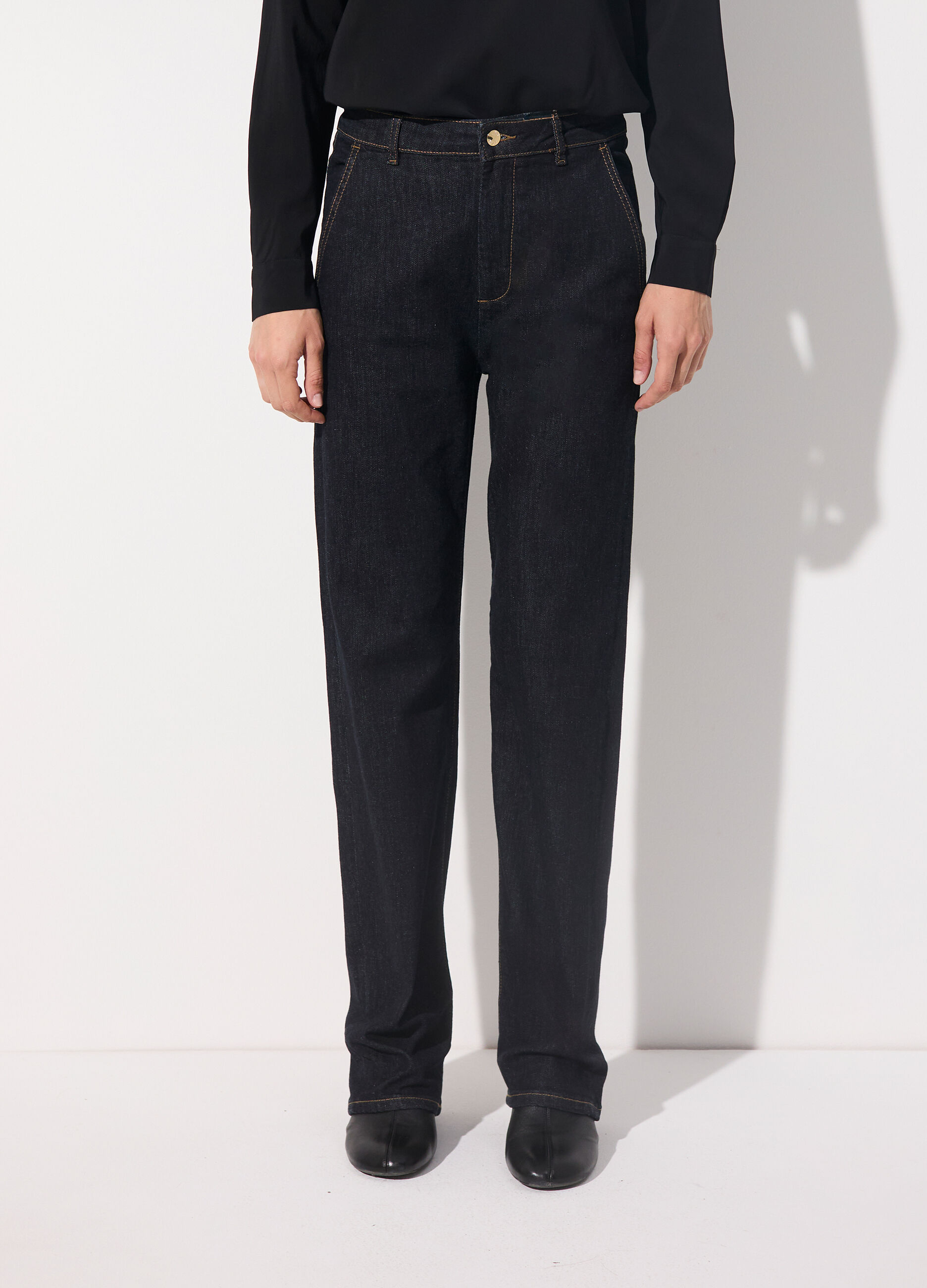 Pantalone in denim stretch donna_1