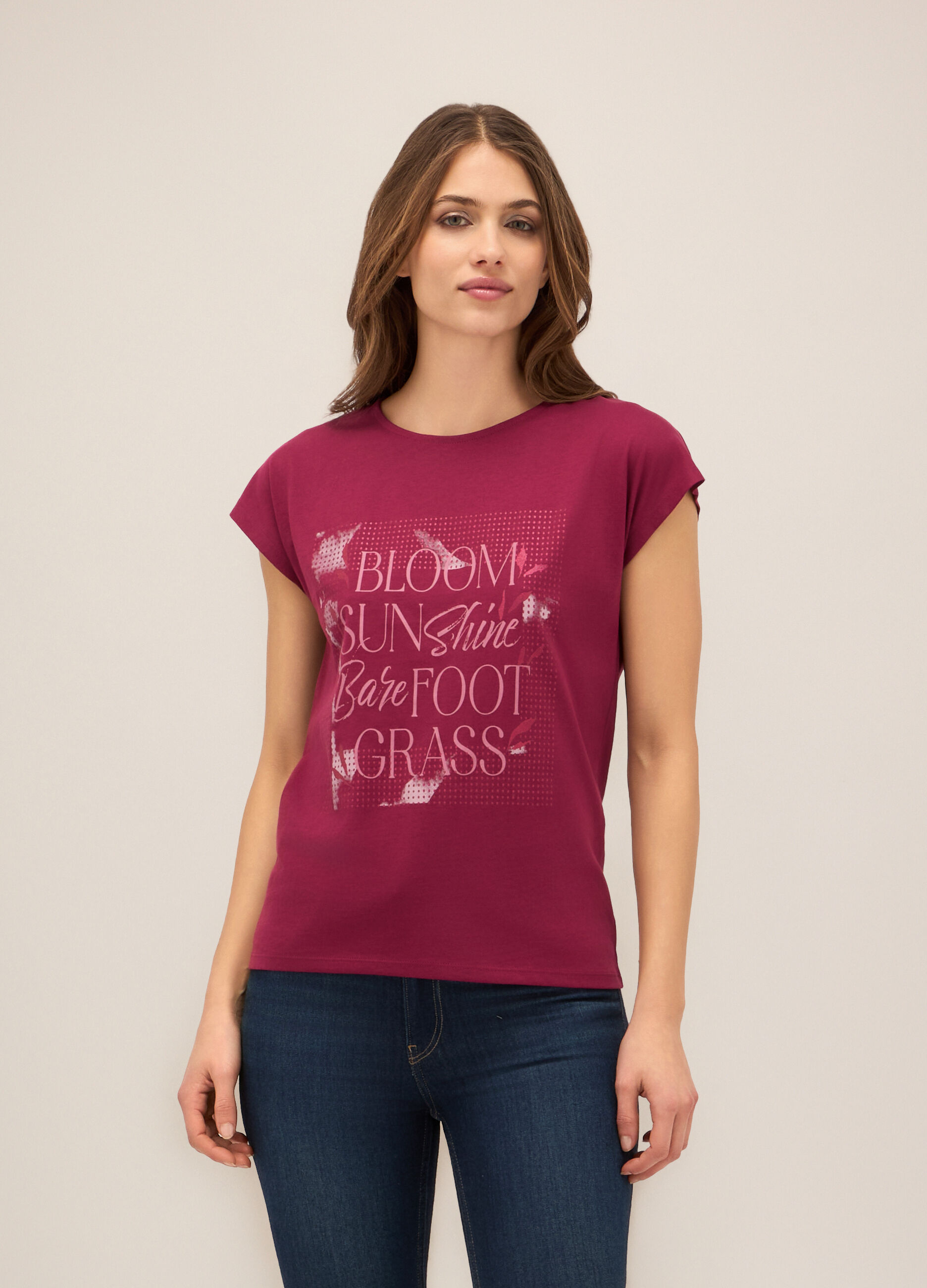 T-shirt in puro cotone donna_0