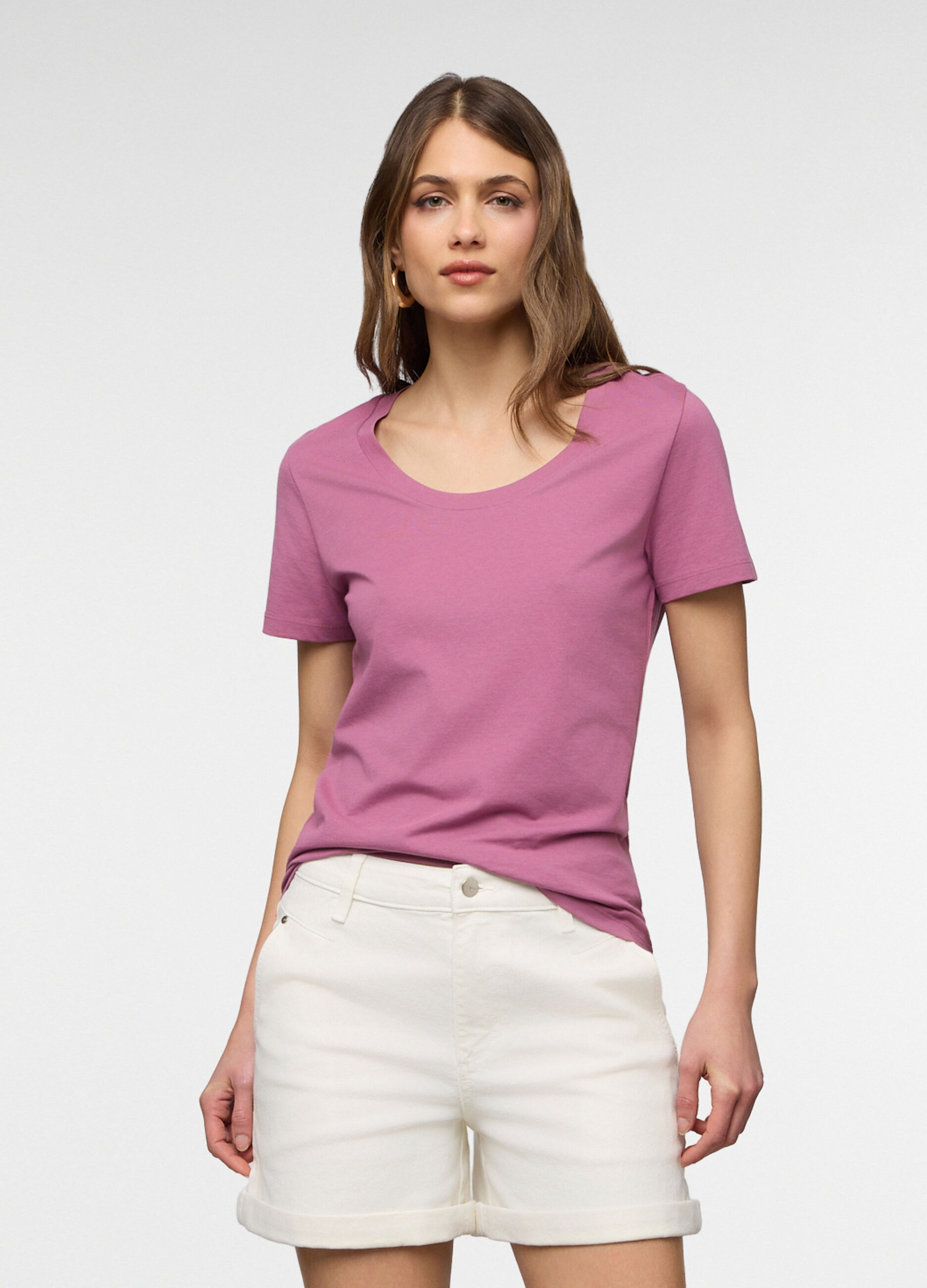 T-shirt girocollo donna_0