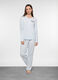 Set pigiama lungo in jersey di puro cotone donna_0