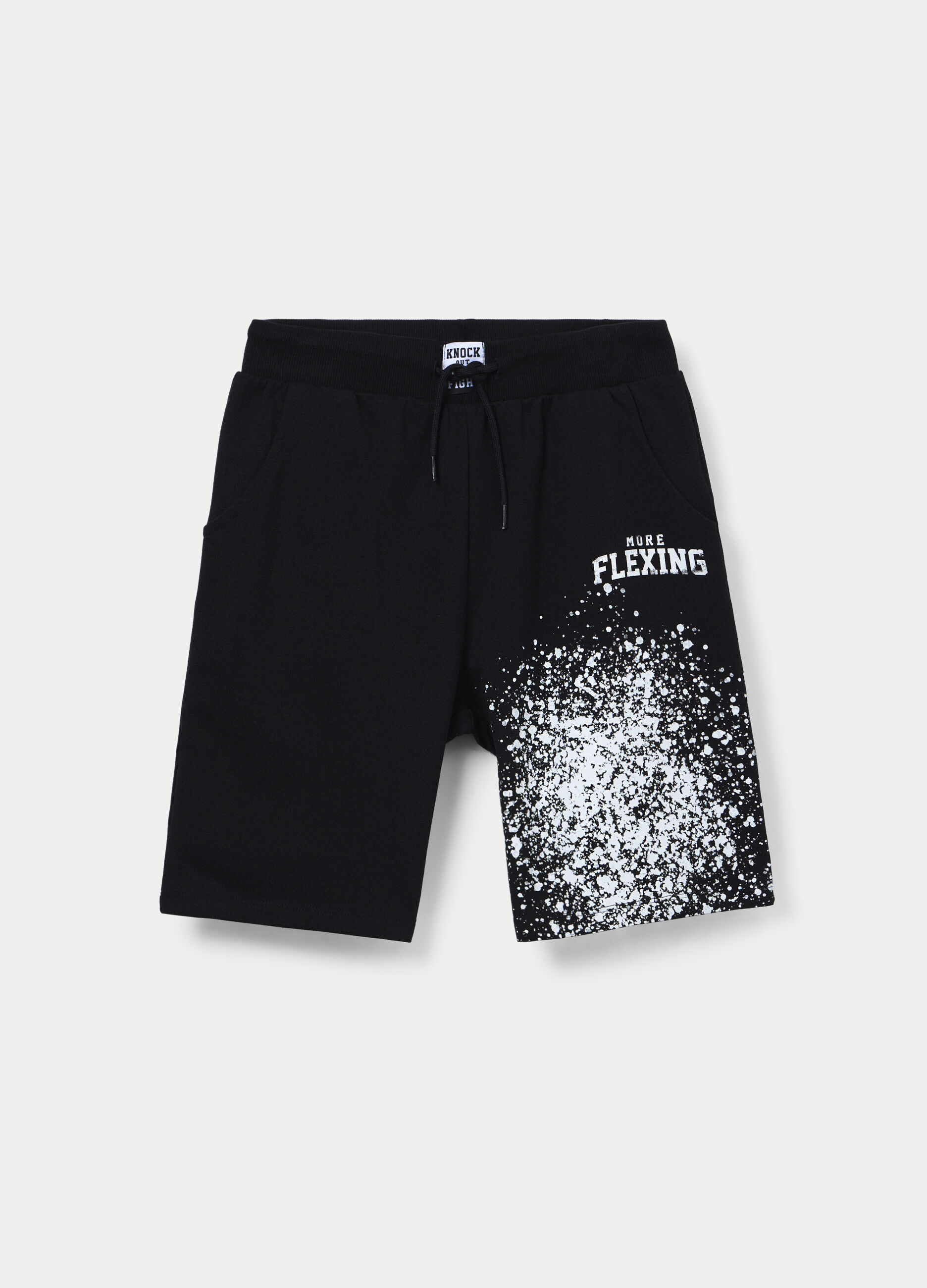 Shorts in french terry di cotone stretch ragazzo_0