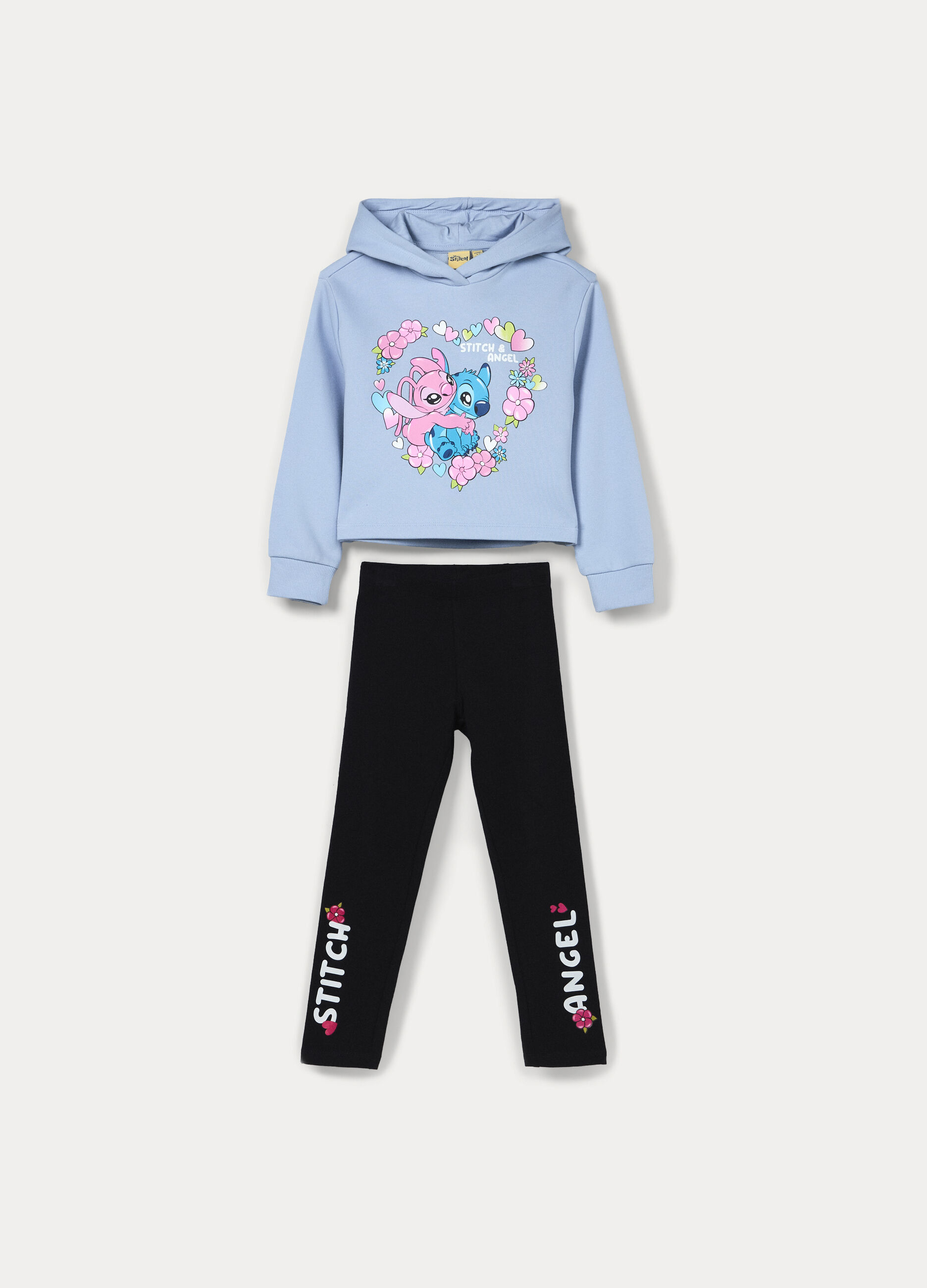 Jogging set Disney in french terry di misto cotone bambina_0