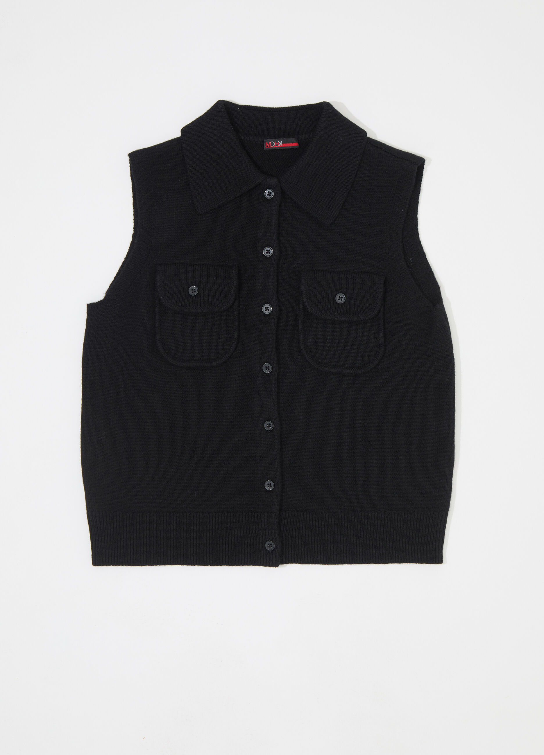 Gilet tricot in pura lana donna_4
