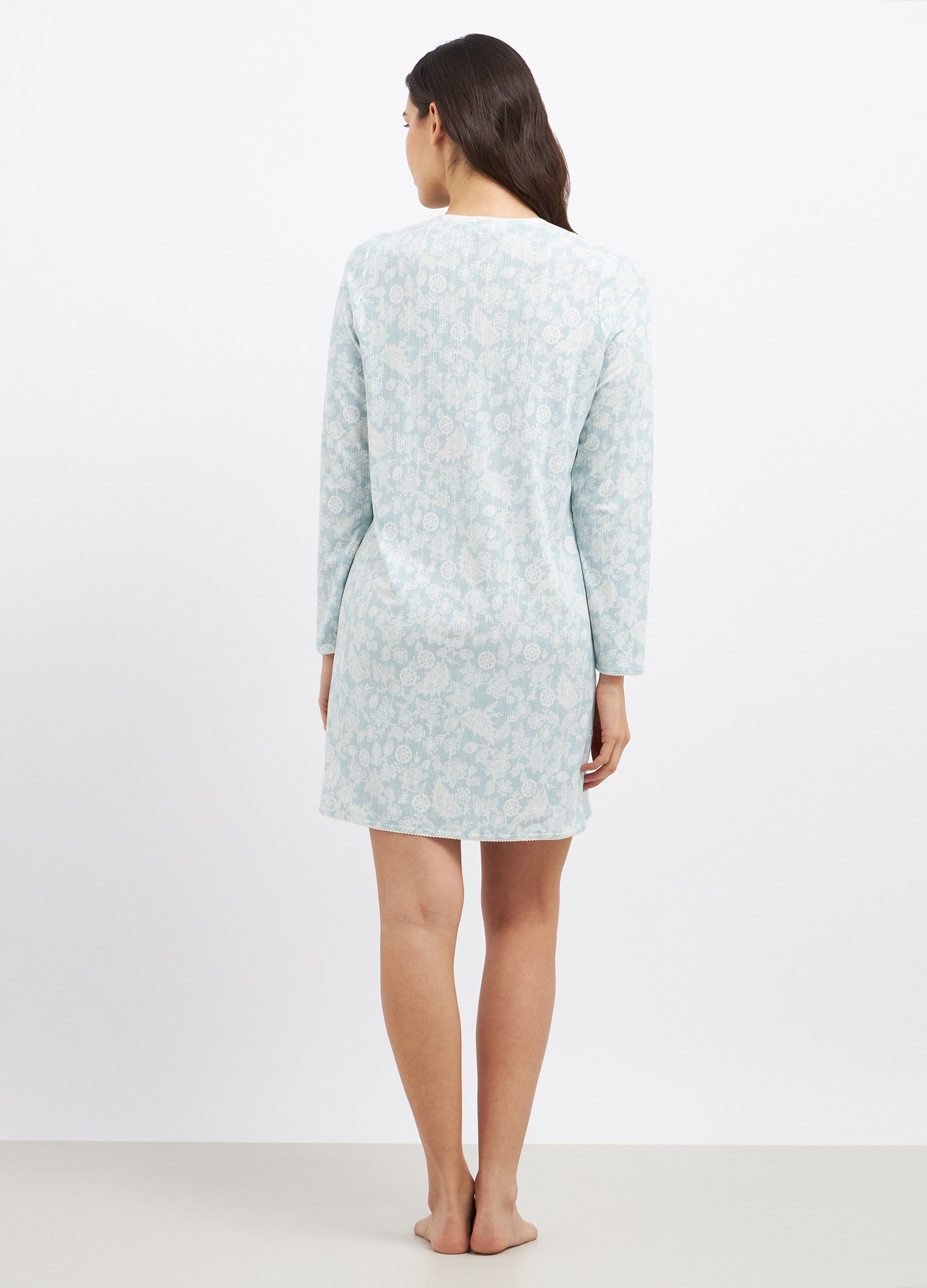 Camicia da notte a costine donna_1