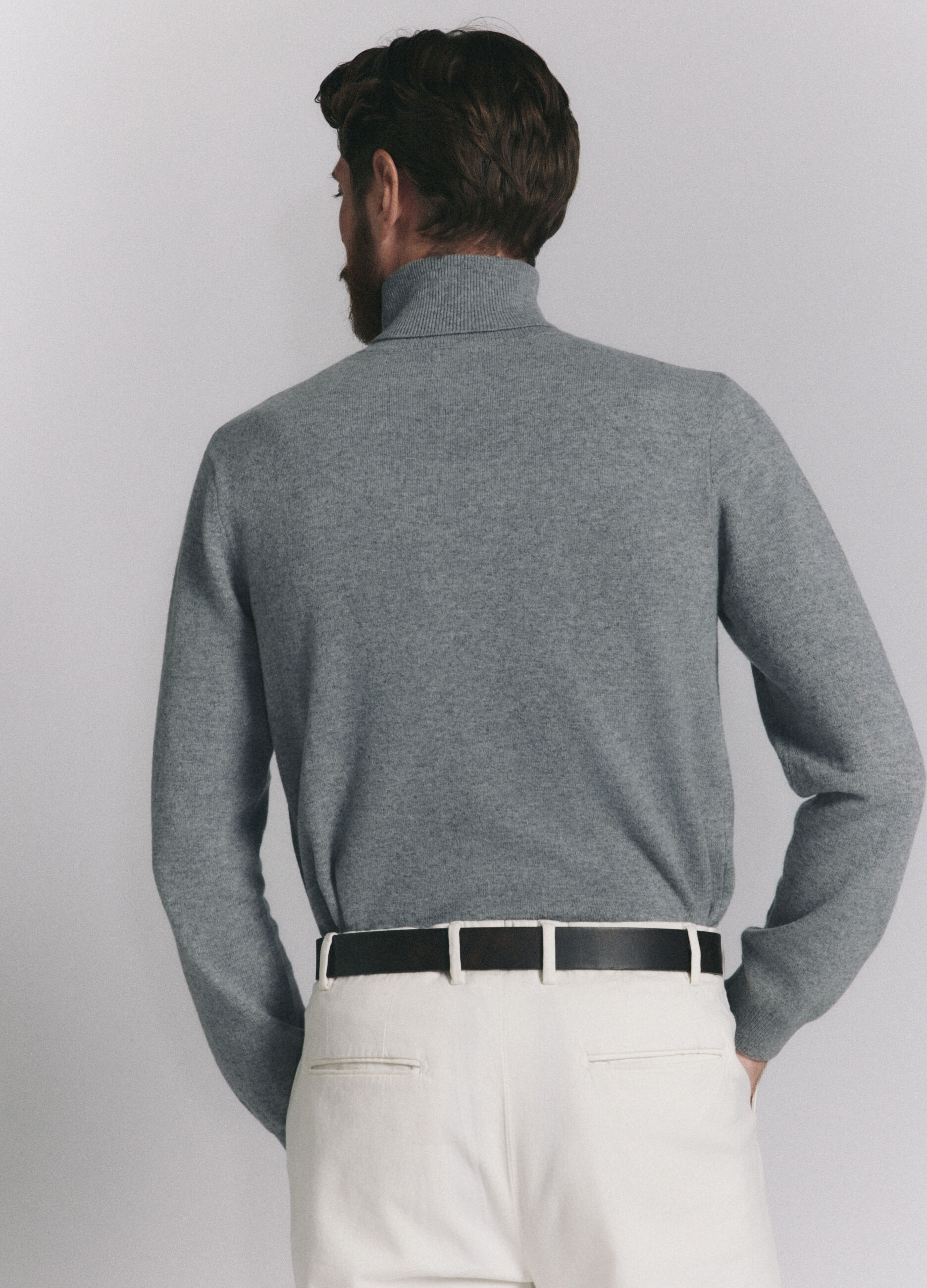 Maglione a collo alto in lambswool uomo_2