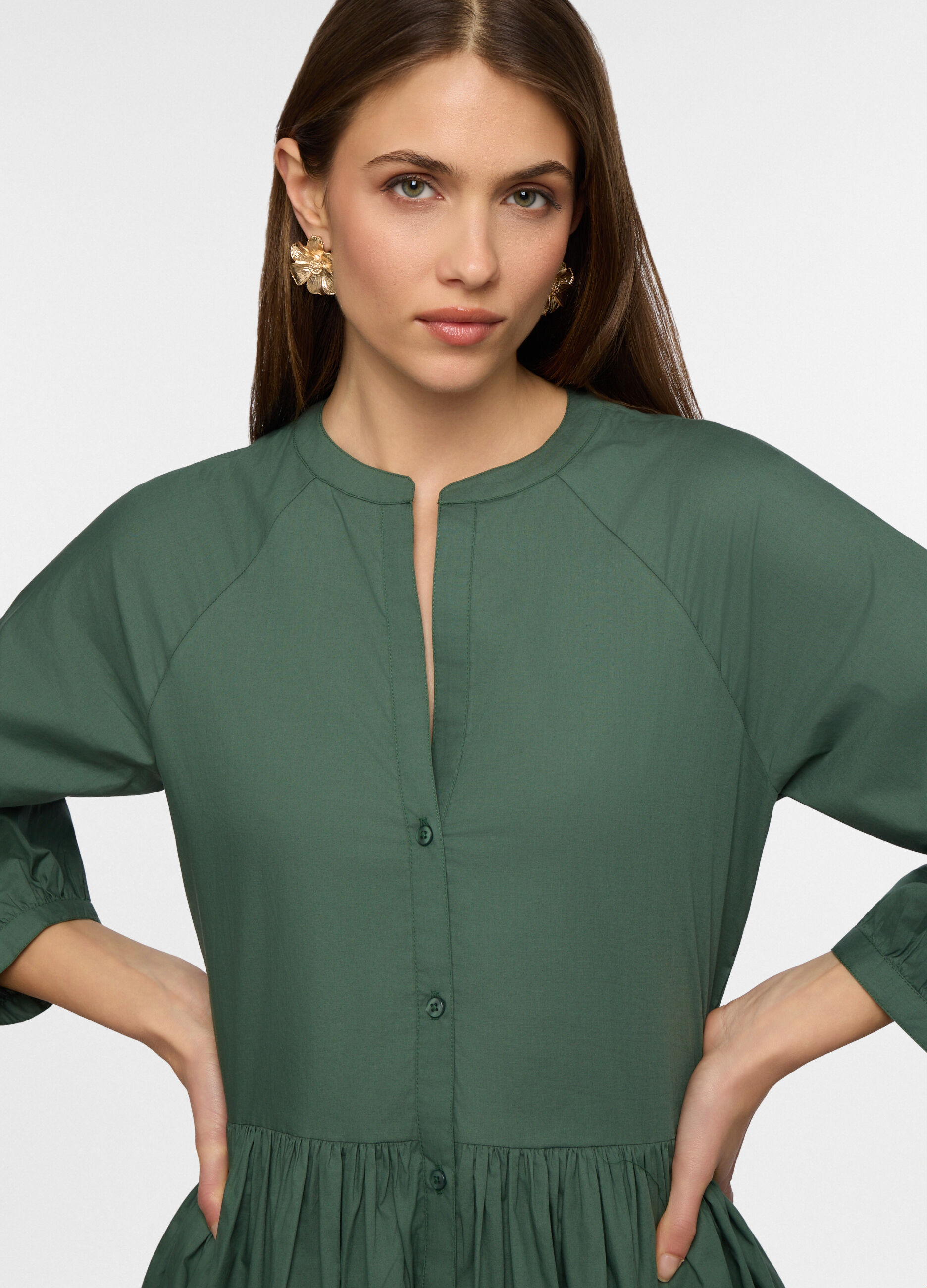 Abito corto in popeline donna_2