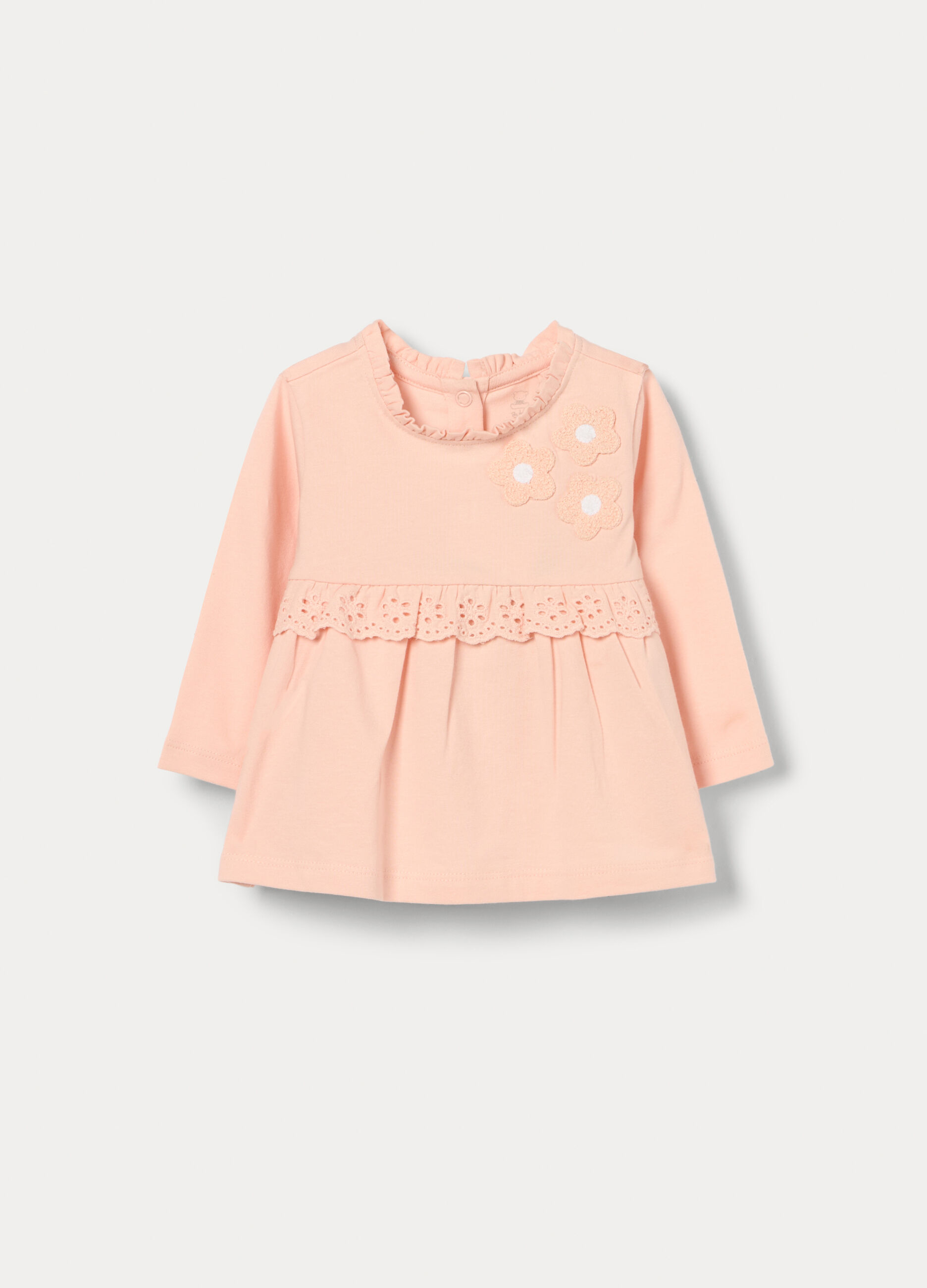 T-shirt in jersey di cotone stretch neonata_0