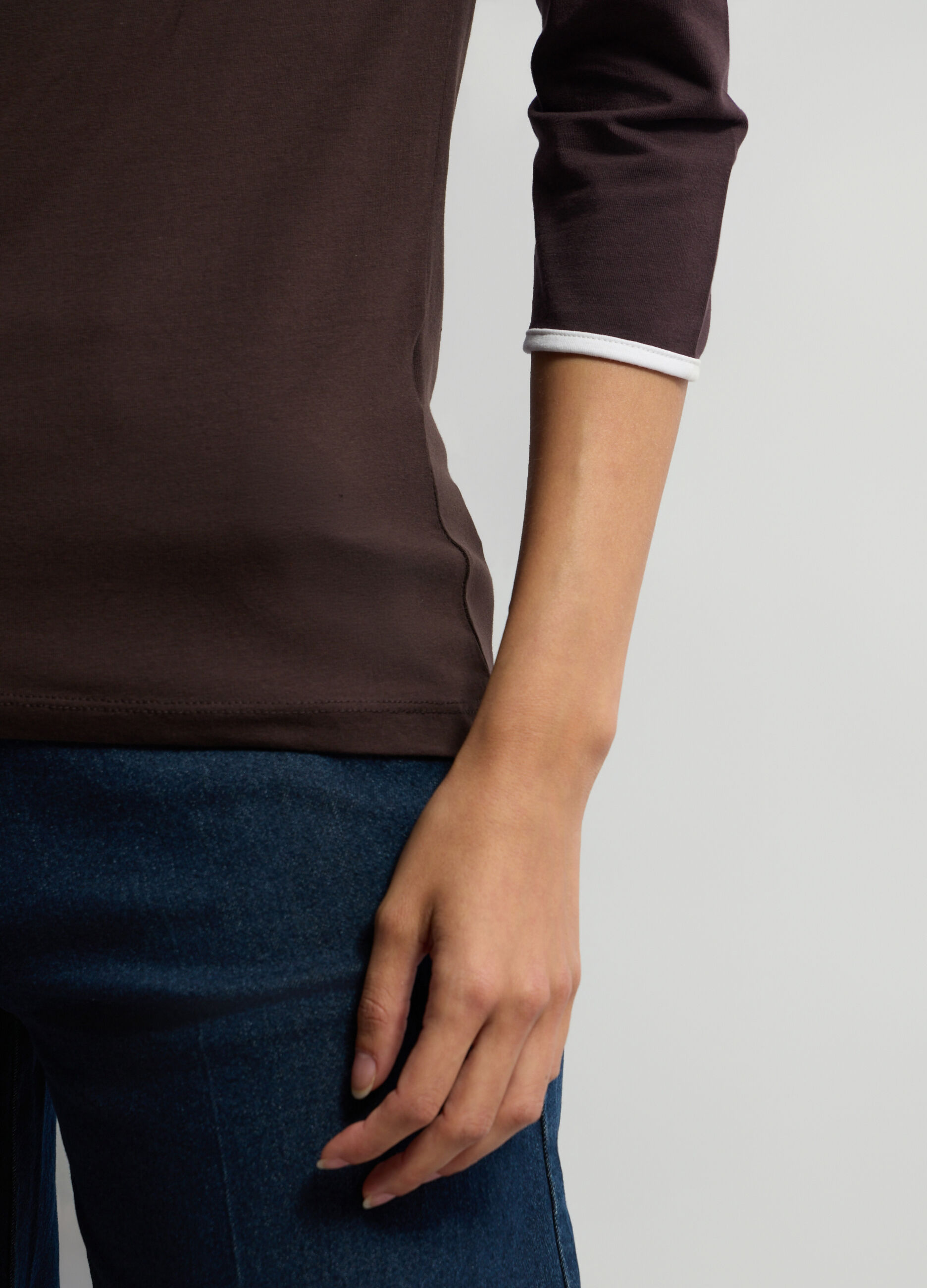 T-shirt girocollo stretch donna_2