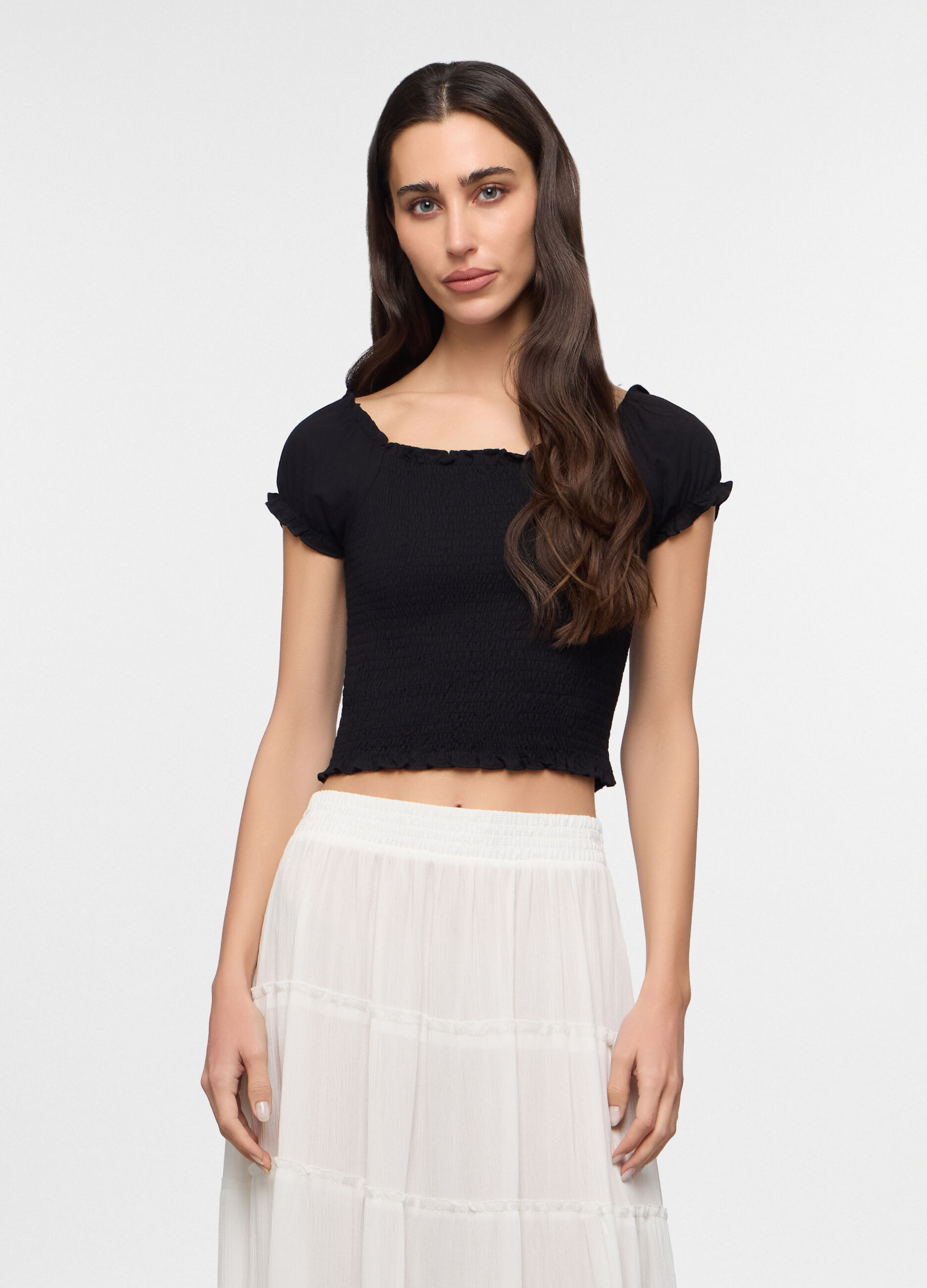 T-shirt fitted stretch donna_0