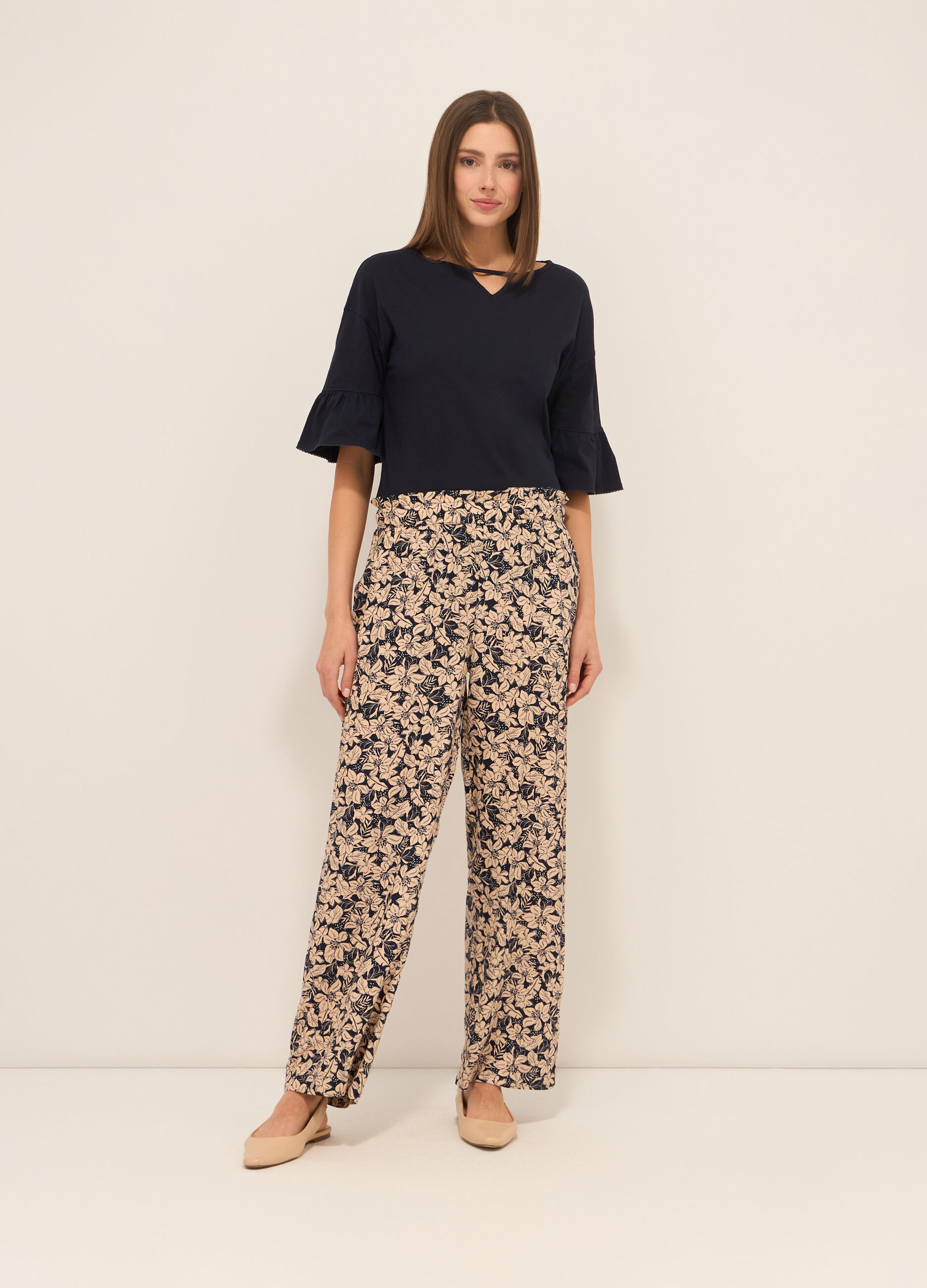 Pantaloni in pura viscosa donna_0