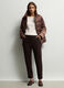 Pantalone Comfort Fit in Punto Milano misto viscosa stretch donna _0