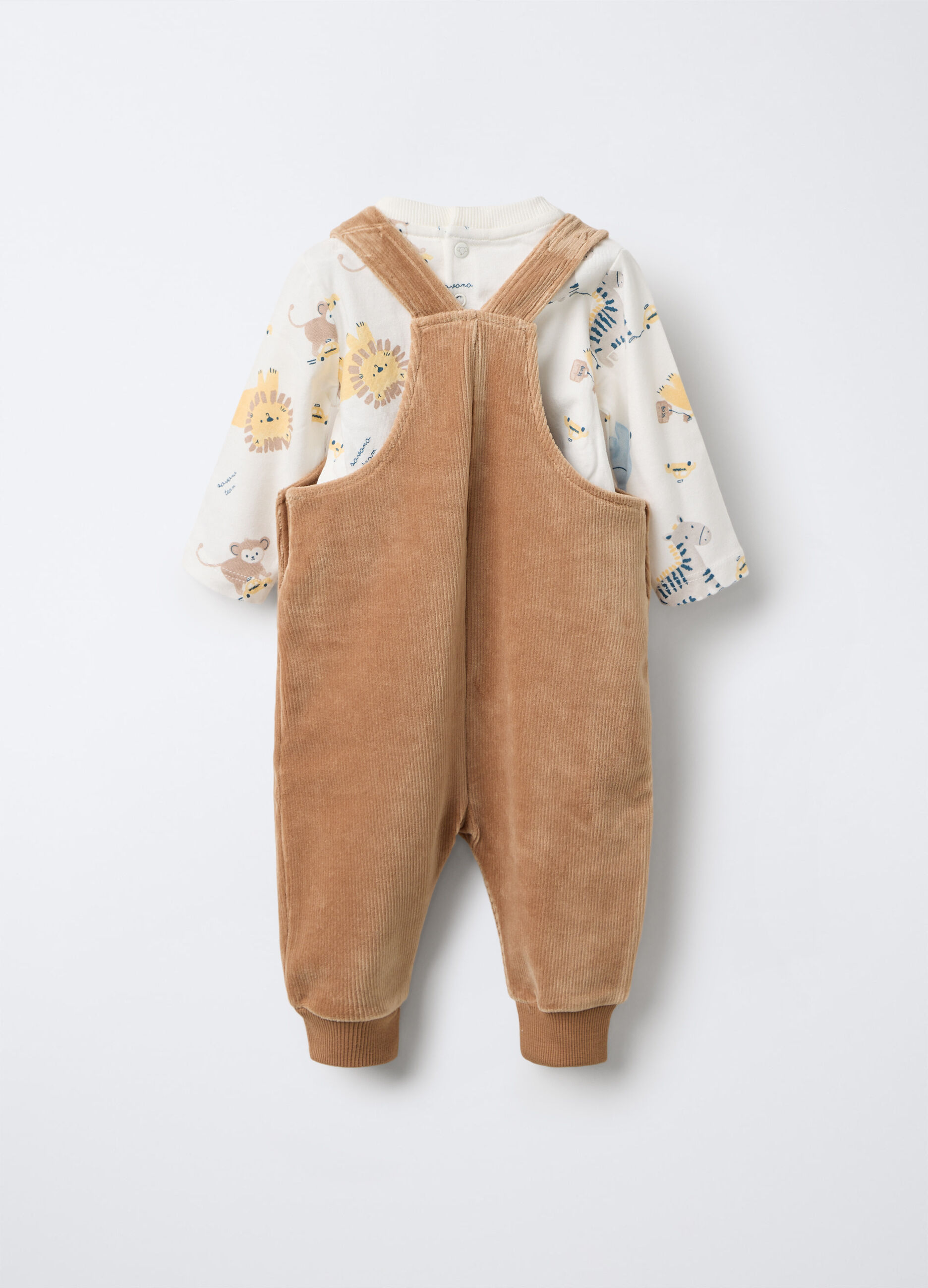 Set in puro cotone velour neonato_1