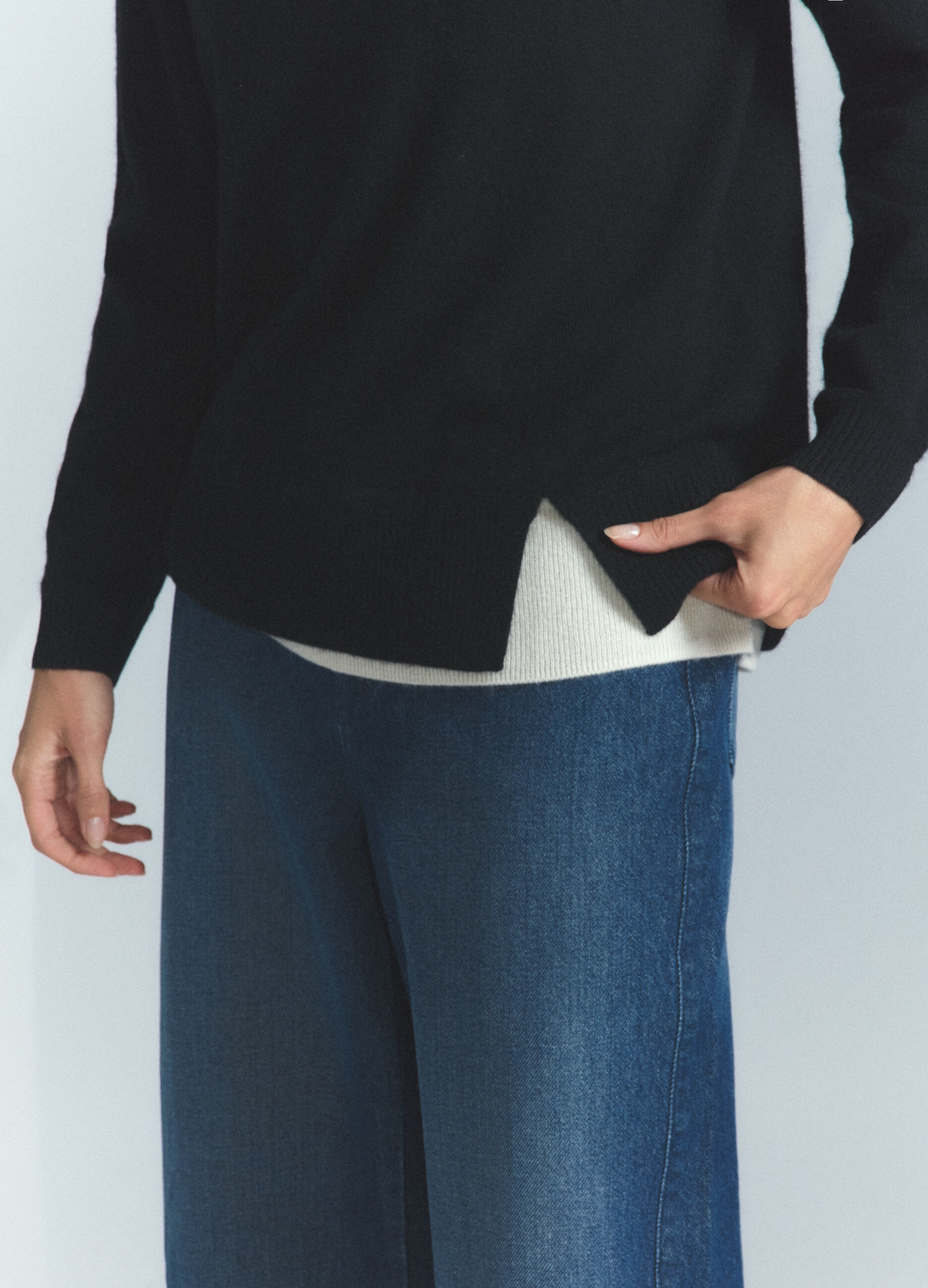 Pullover girocollo in puro cashmere donna_2