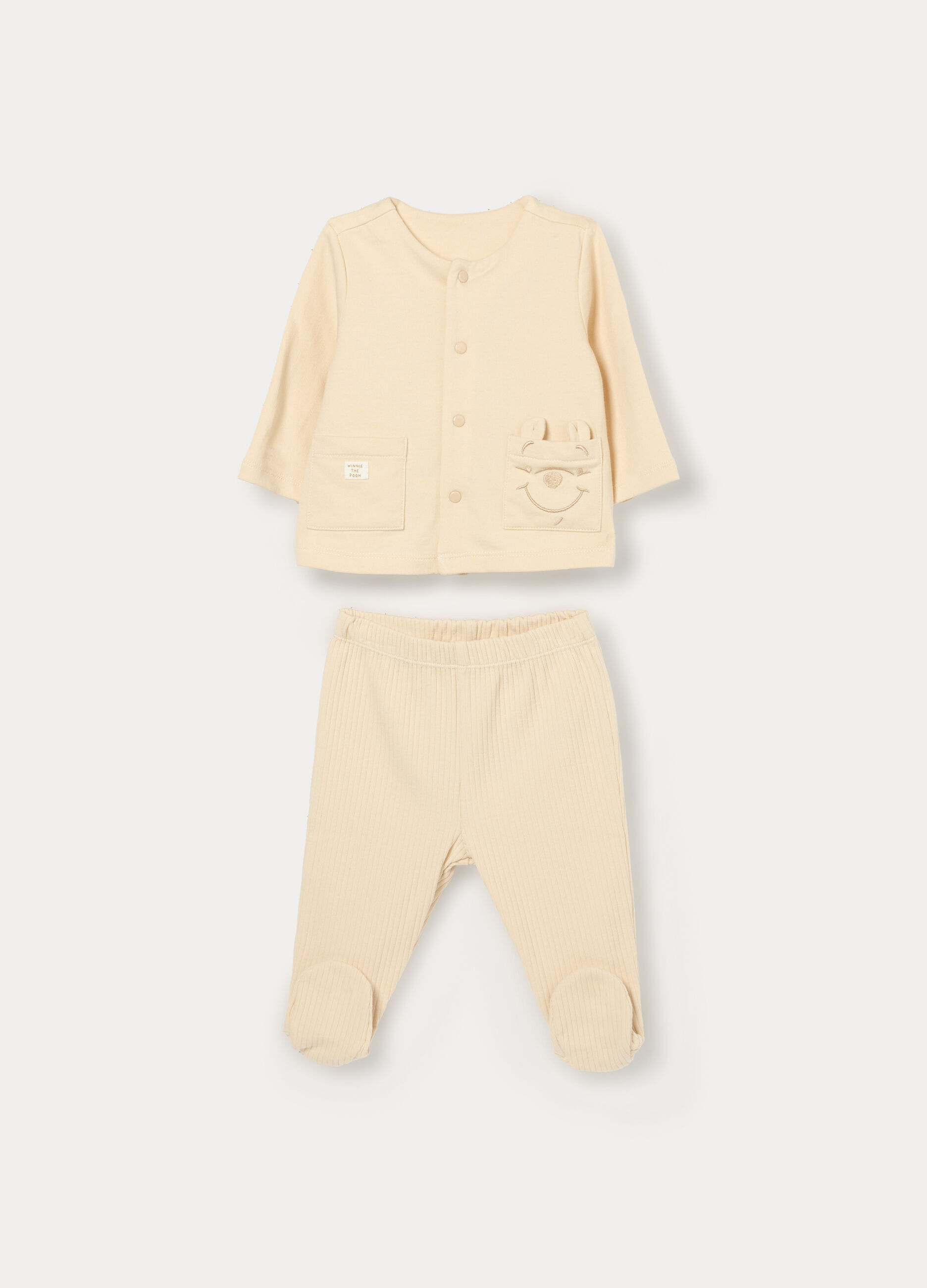Jogging set Disney in french terry di cotone stretch neonato_0