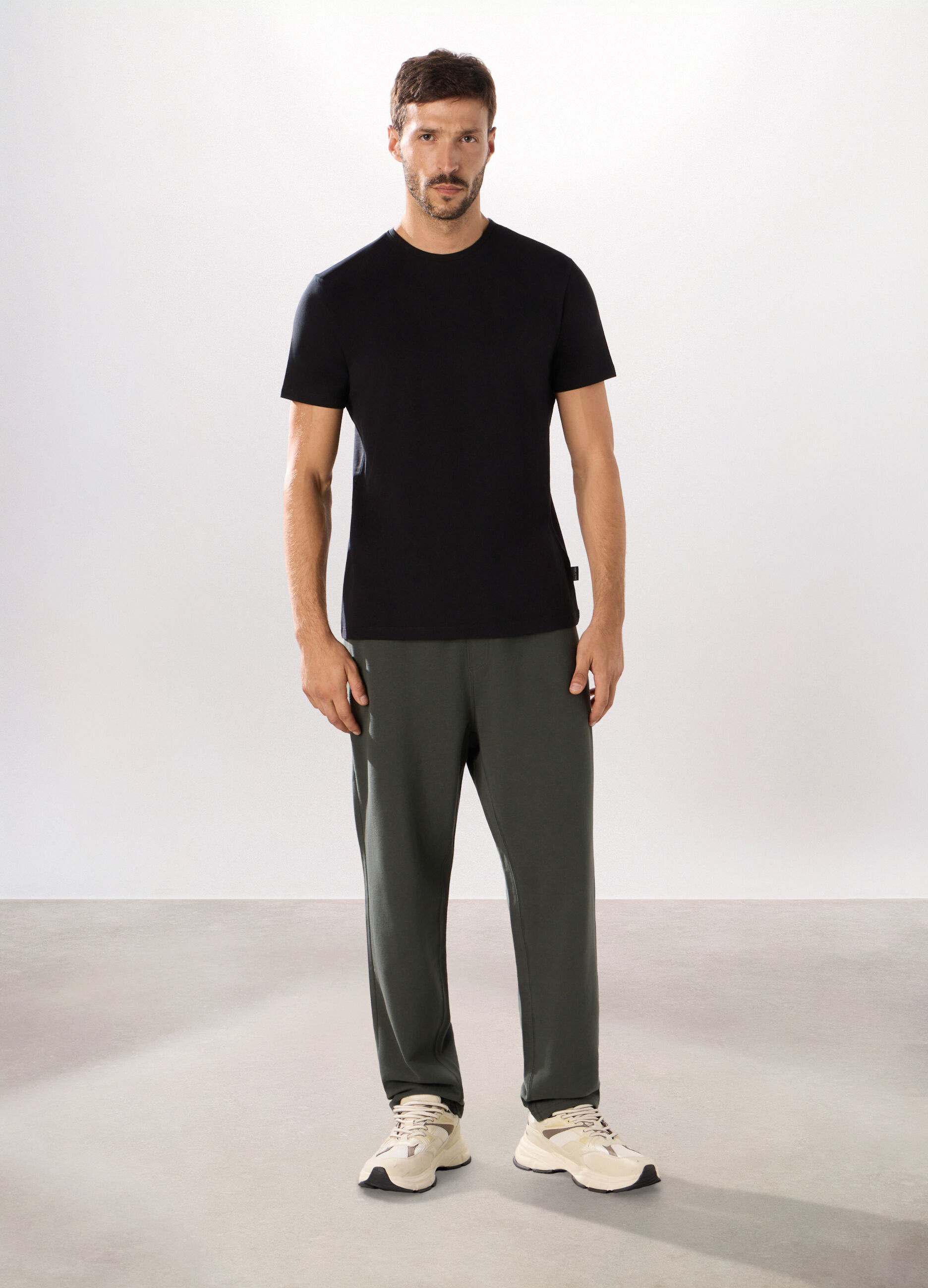 Jogger in puro cotone uomo_0