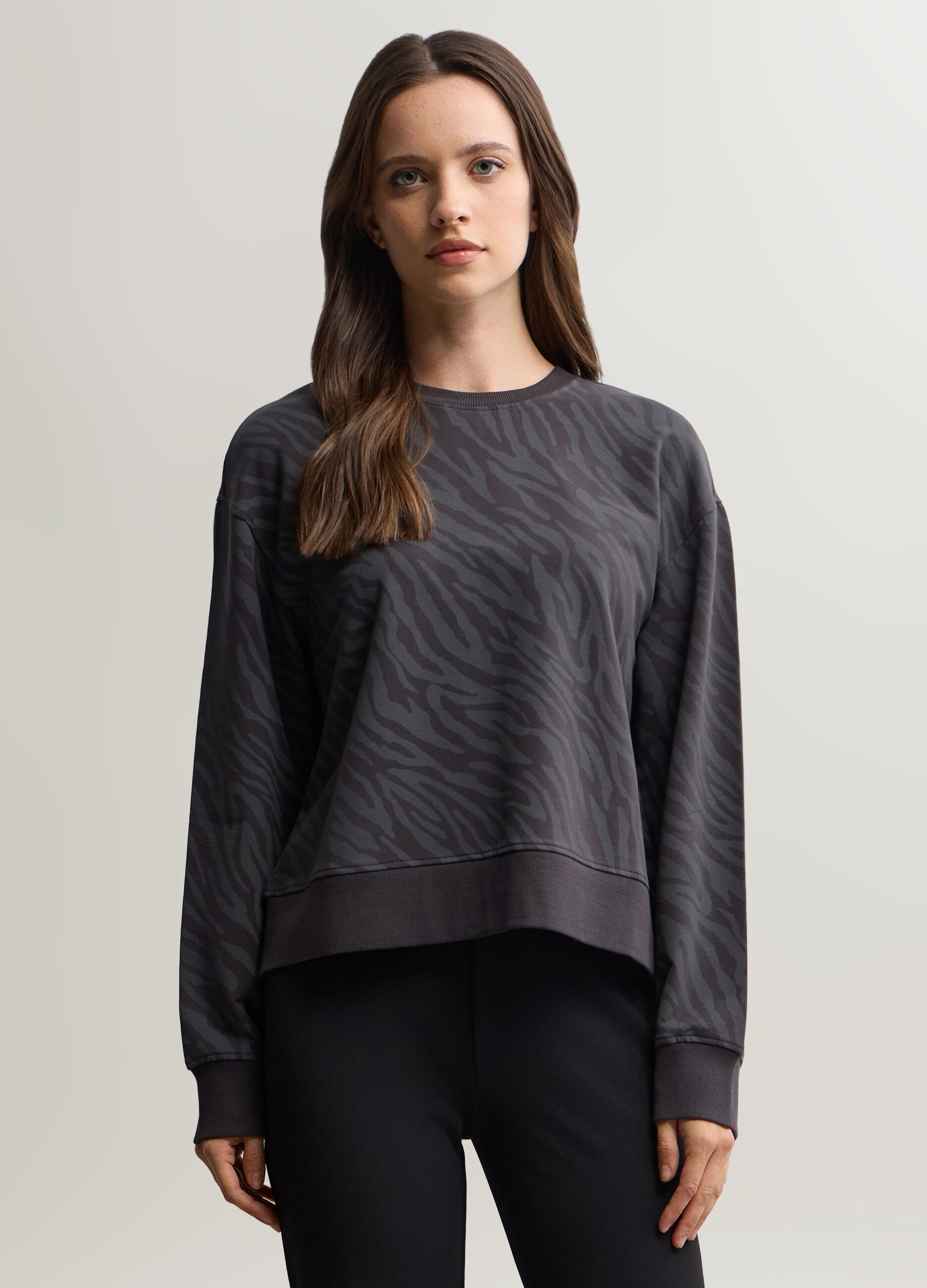 Felpa girocollo stretch donna_0